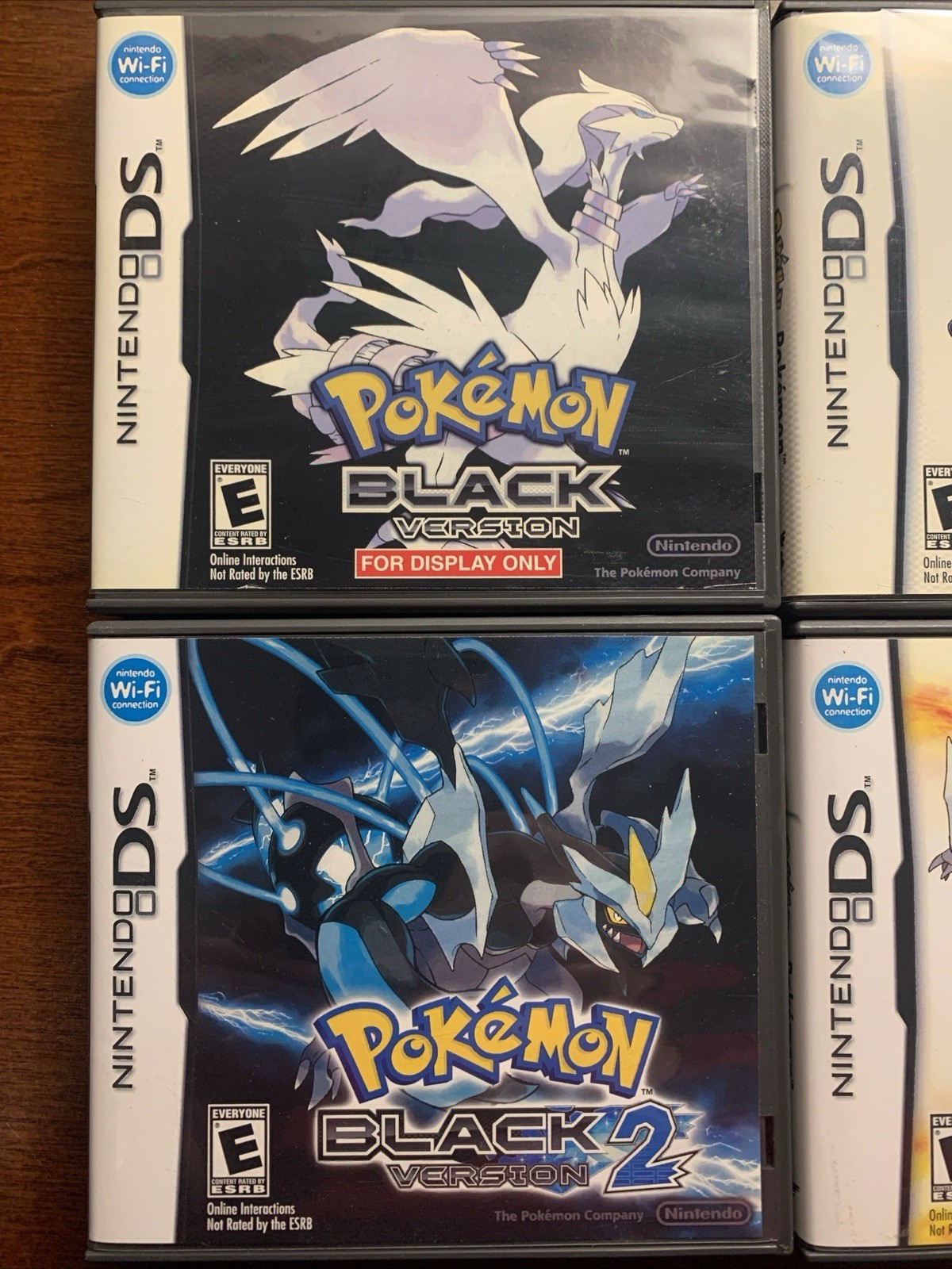 Pokemon White + Black Nintendo DS Replacement *(4) Cases Only NO GAMES – Bundle