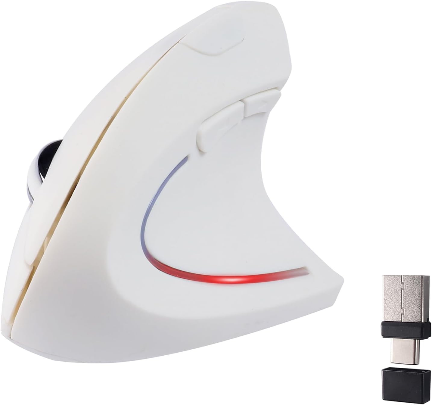 Ergonomic Vertical Wireless Mouse – USB C Dual Interface, Multi-Device Compat…
