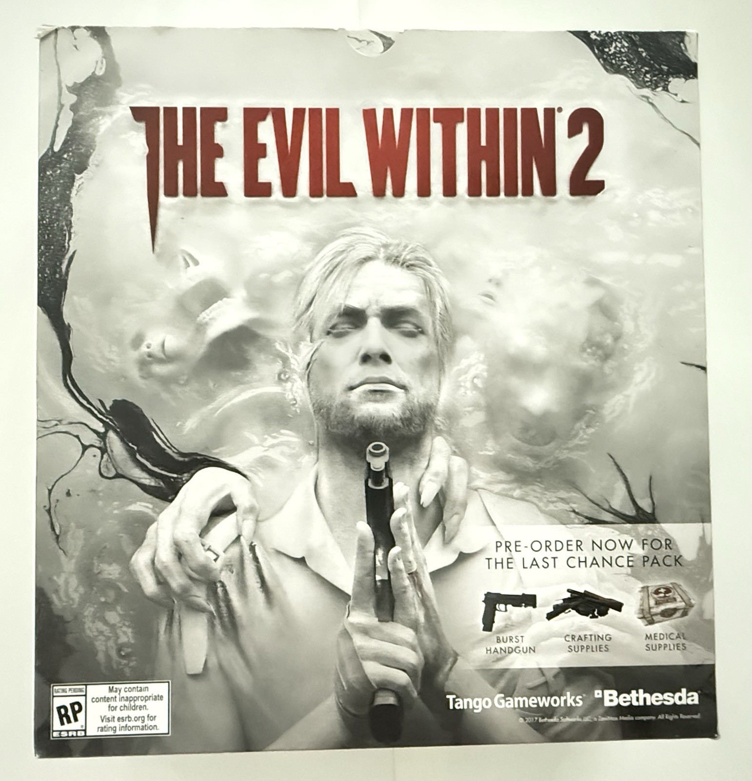 The Evil Within 2 Launch Kit and Standup Display Rare GameStop Exclusive /4500