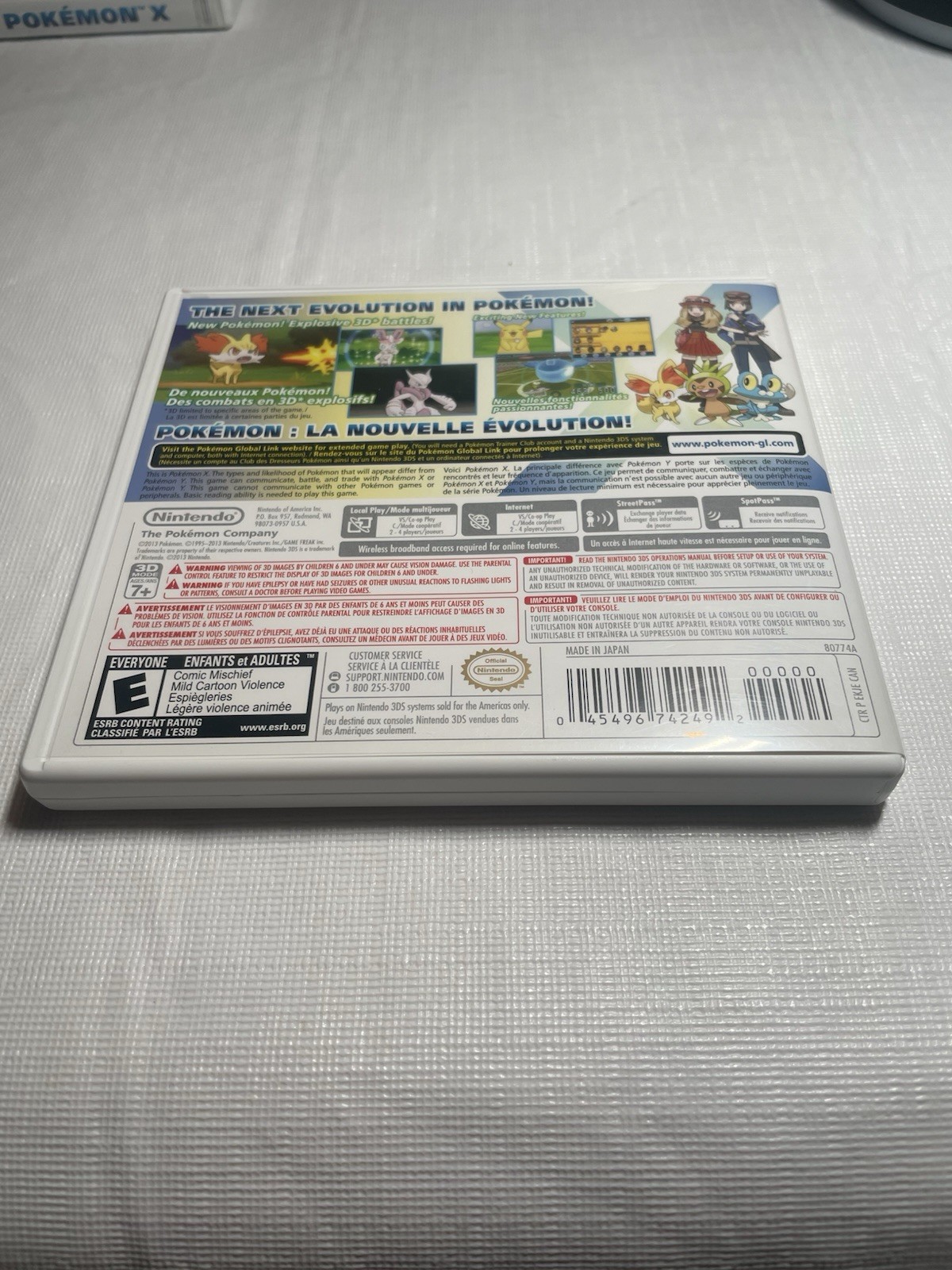 Pokemon X (Nintendo 3DS, 2013) Complete & Tested