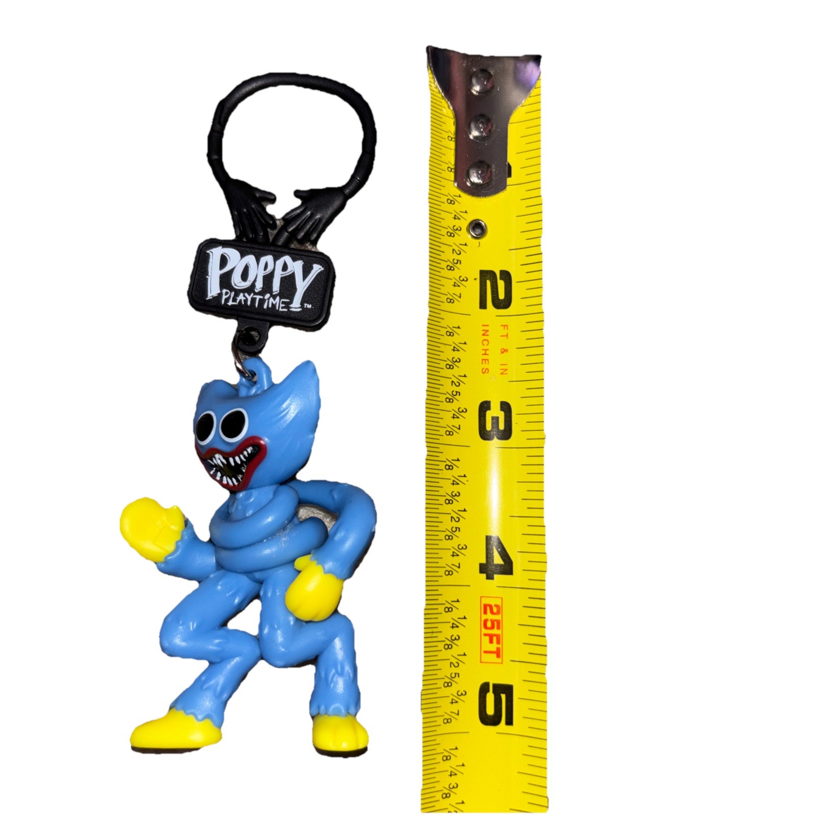 Poppy Playtime Huggy Wuggy Collectible Bag Clip / Keychain Charm – 5” Phatmojo
