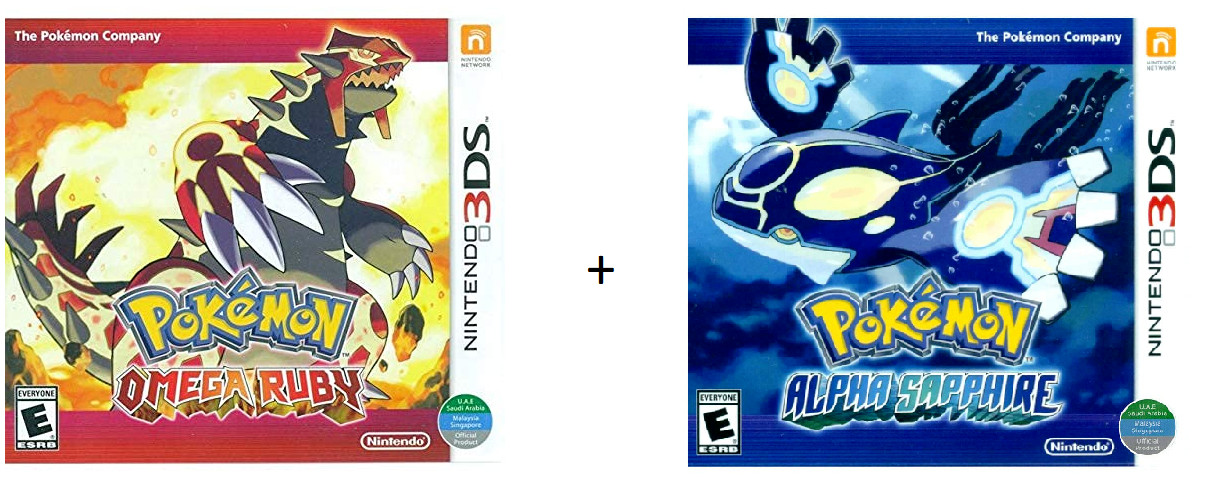 Pokemon Alpha Sapphire + Pokemon Omega Ruby – Nintendo 3DS Brand New Bundle