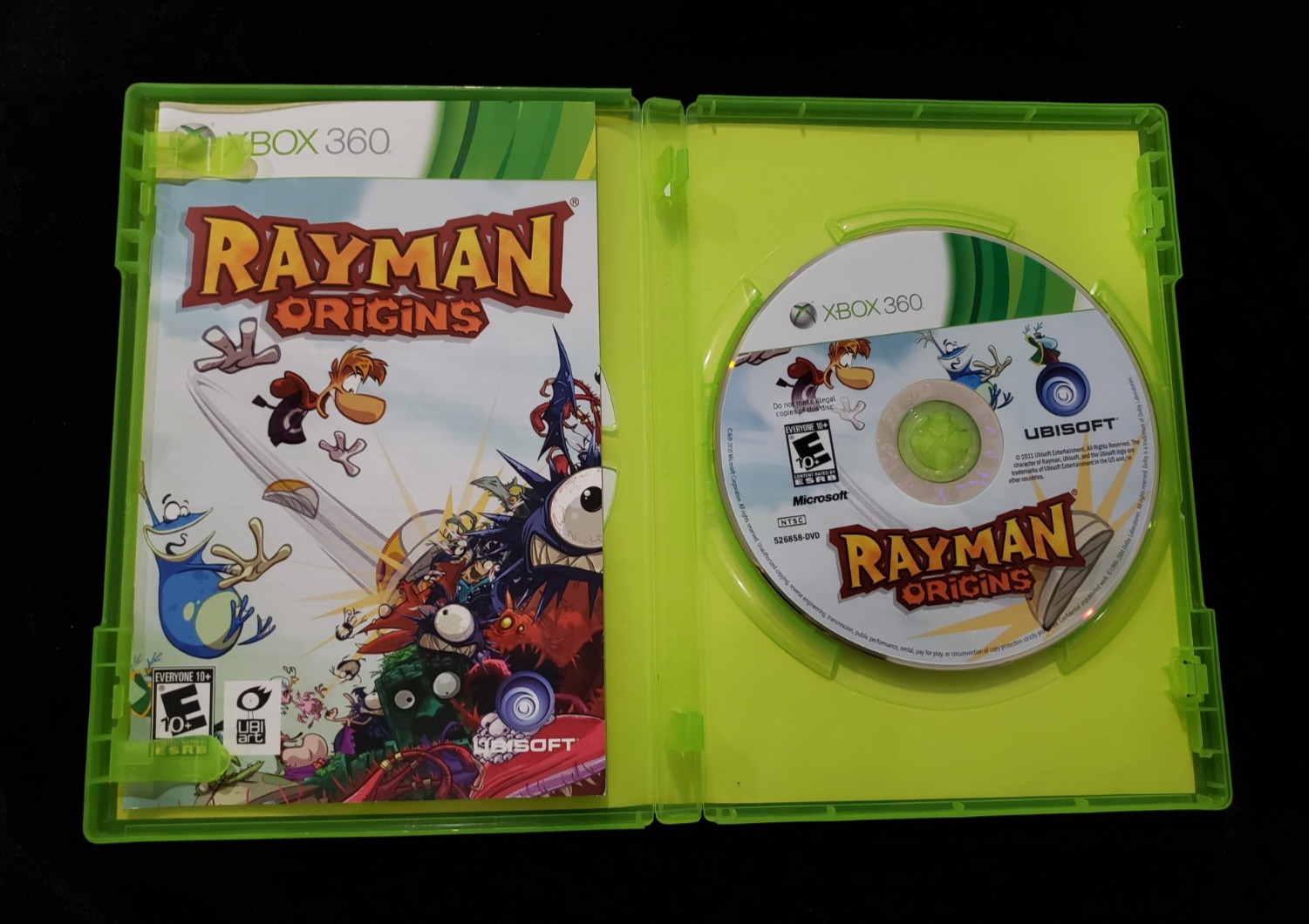 Rayman Origins (Microsoft Xbox 360, 2011) Complete w/ Manual CIB, TESTED!