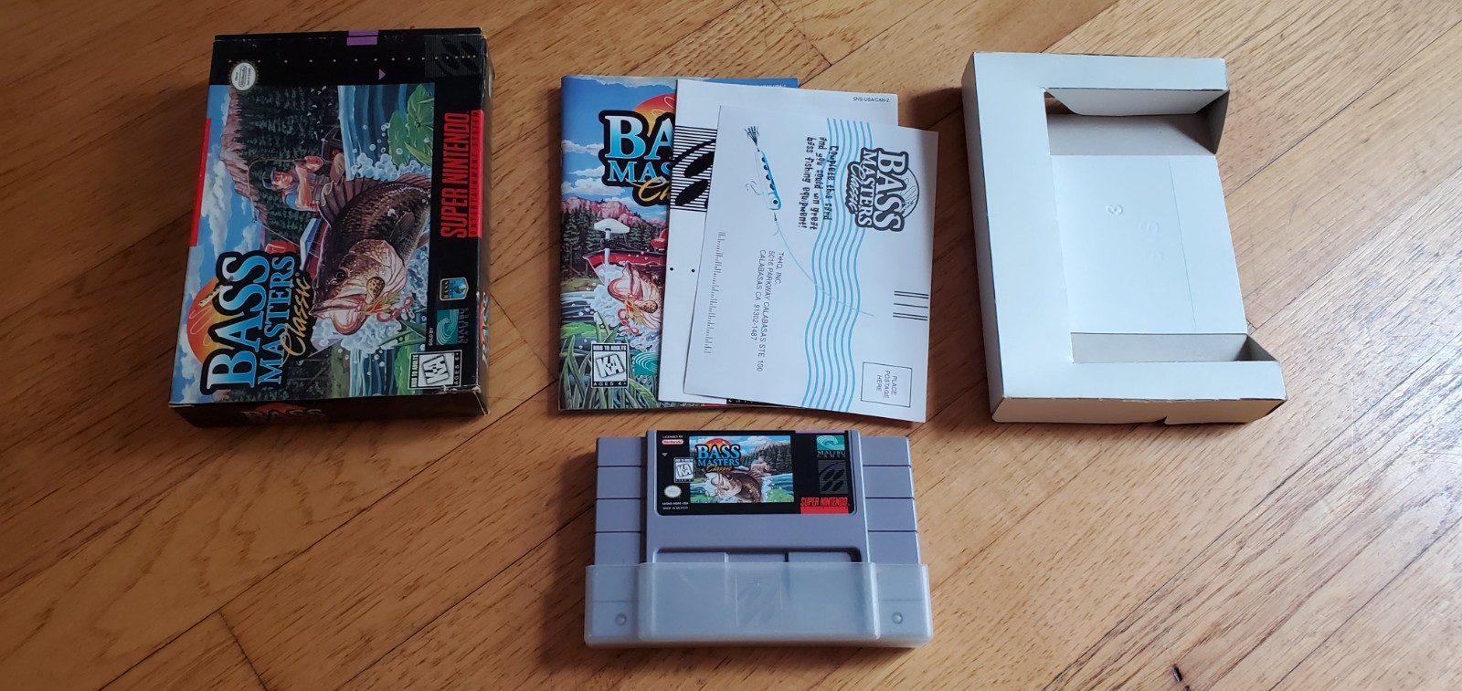 Bass Masters Classic Super Nintendo SNES Complete in Box CIB Manual & Inserts !!