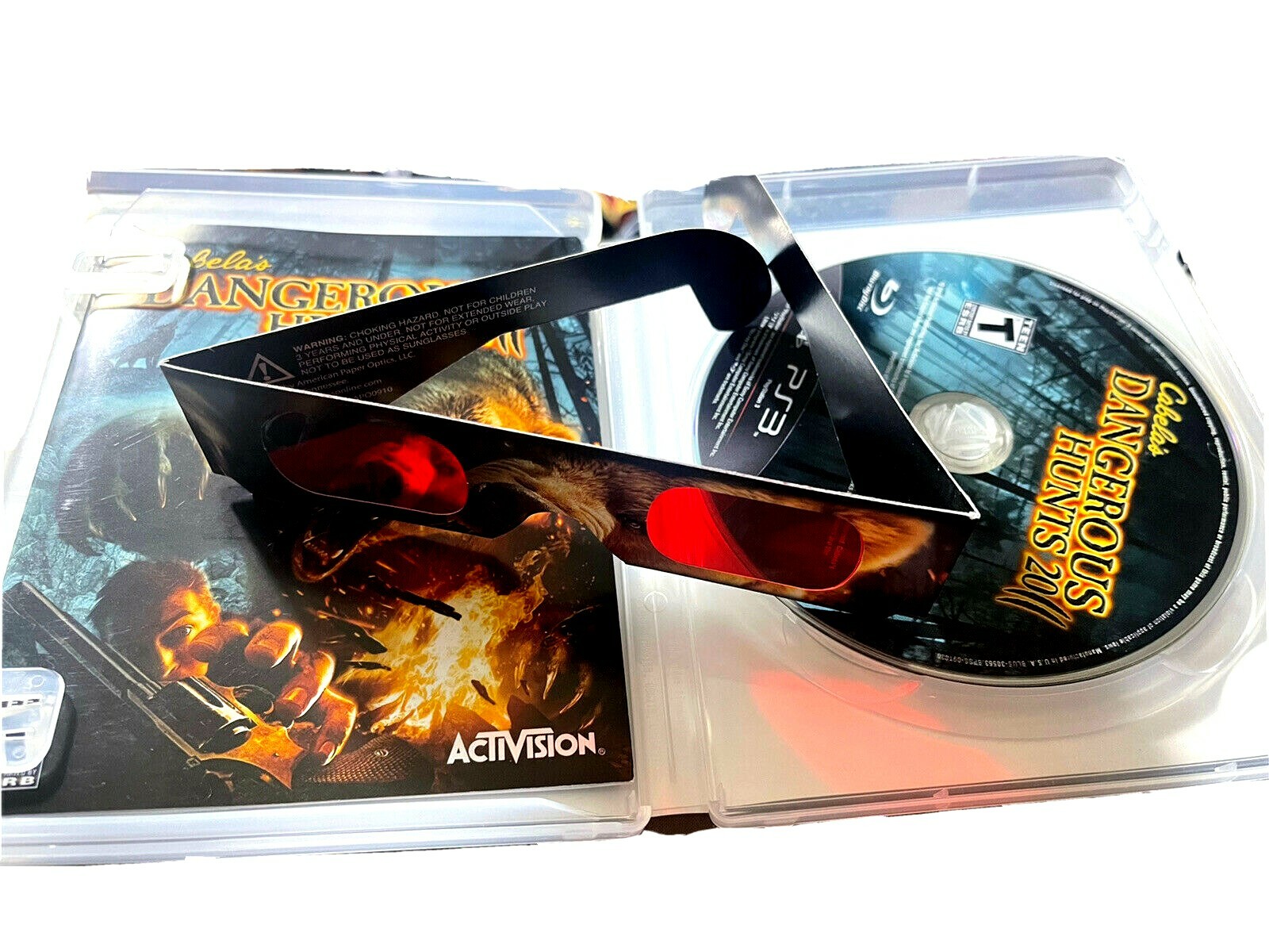 PS3 Cabela’s Dangerous Hunts 2011 PlayStation 3 W/ 3D Glasses, Disc Is Excellent