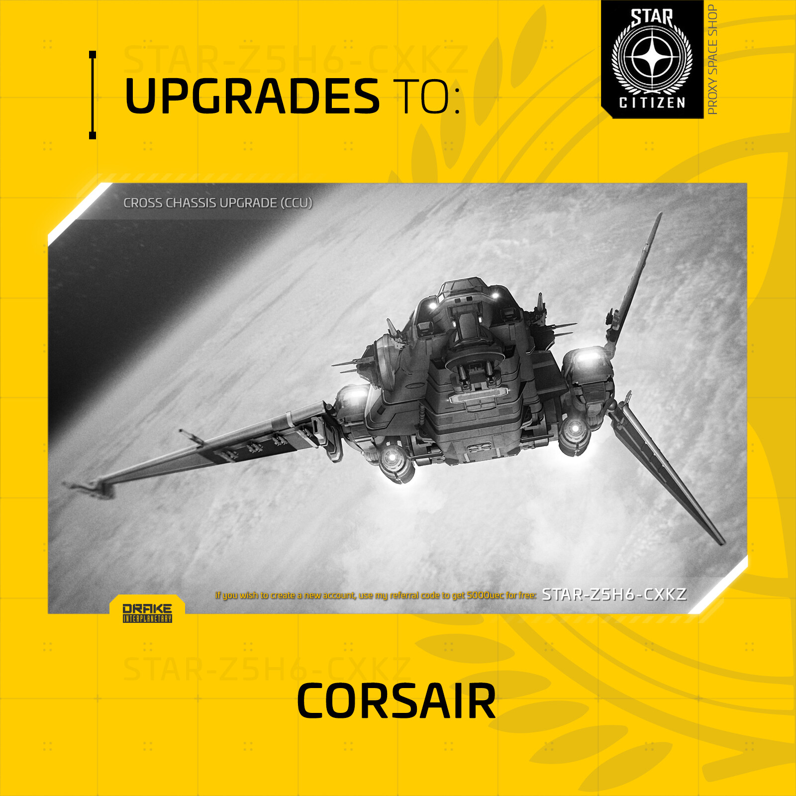 Star Citizen – DRAKE CORSAIR – UPGRADE – (CCU)