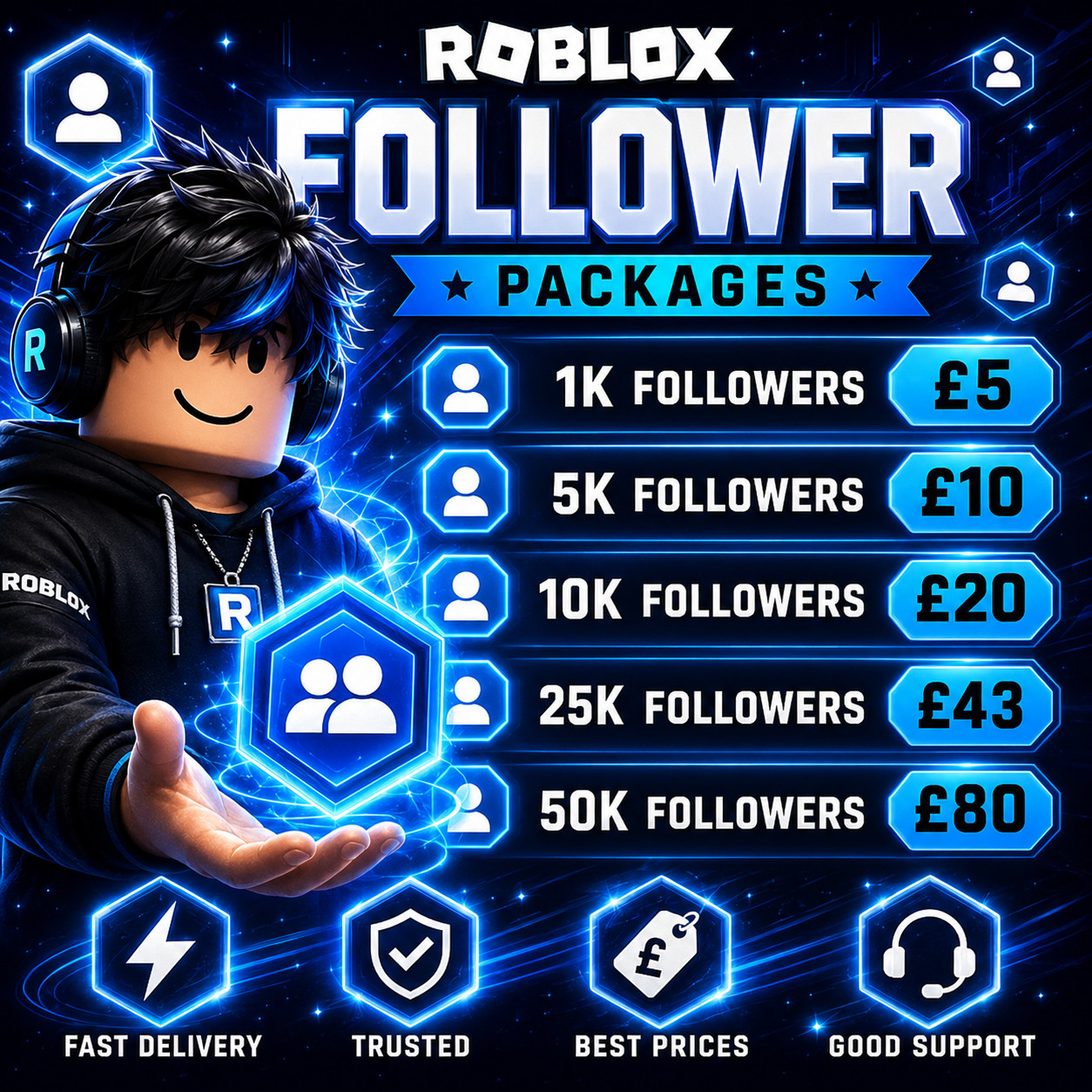 25k roblox follower