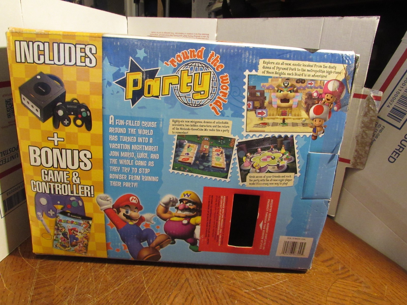 Nintendo Gamecube Mario Party 7 Bonus Set Console Box Only (No Console Included)