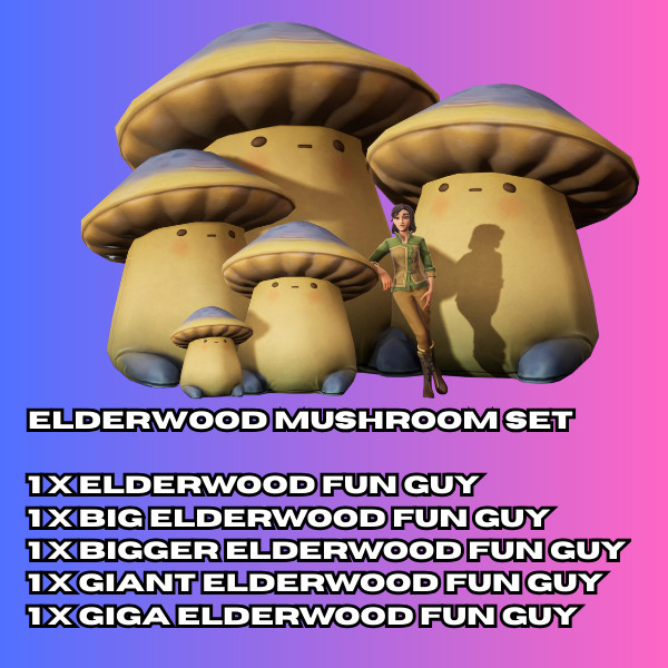 Palia Elderwoods Set of Mushroom Plushies