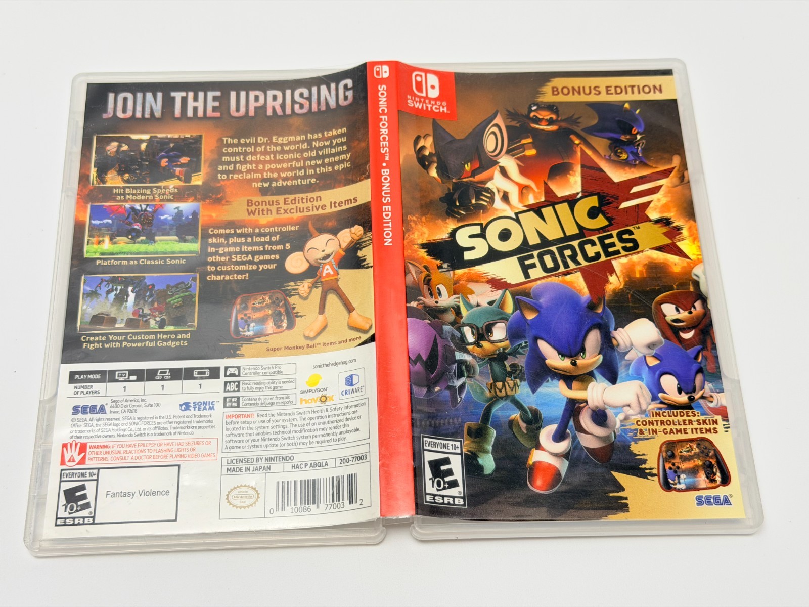 Sonic Forces Bonus Edition (Nintendo Switch) Tested Game Complete