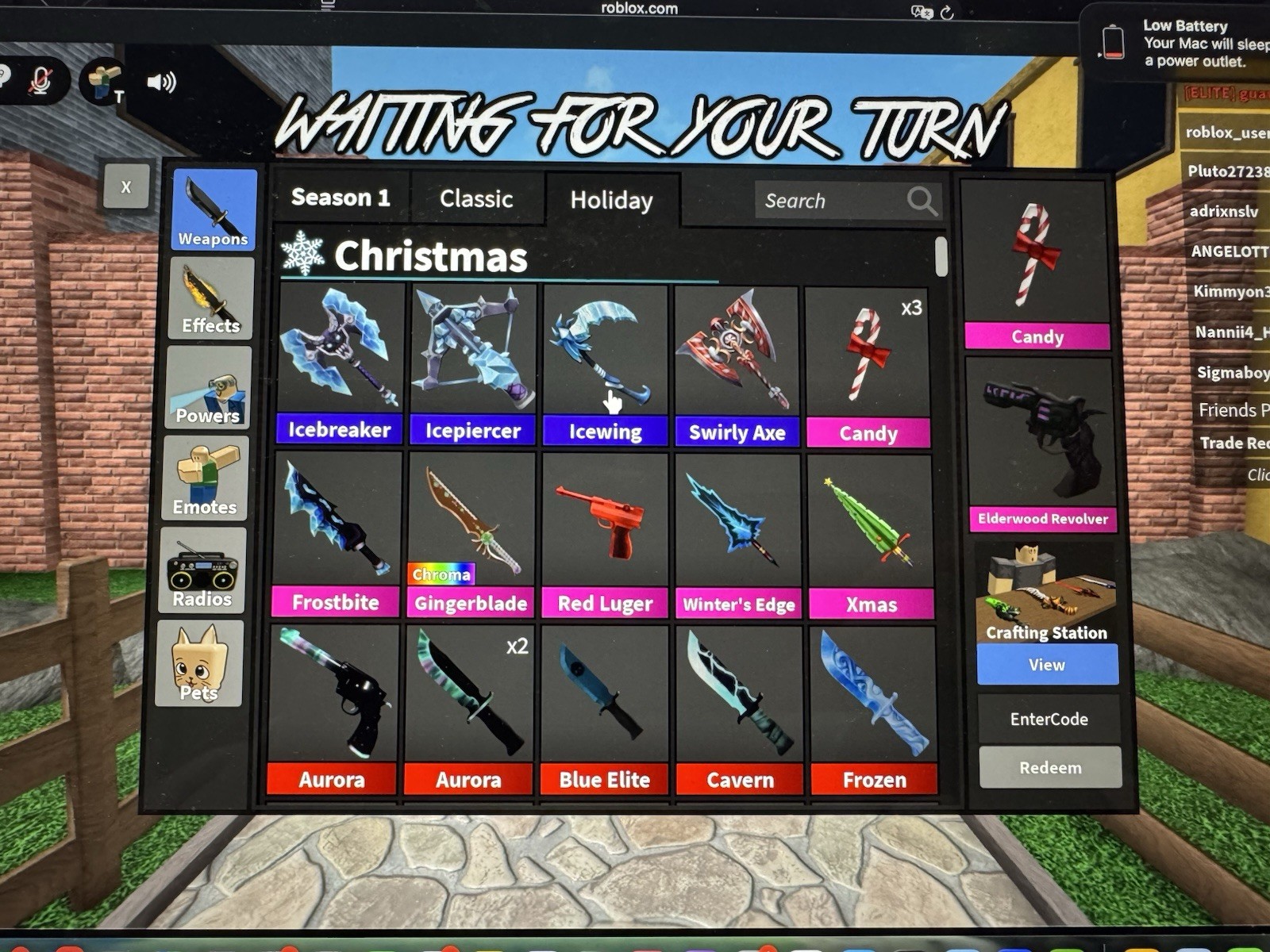 Roblox MM2 Murder Mystery 2 Items, COLLECTIBLES and GODLIES