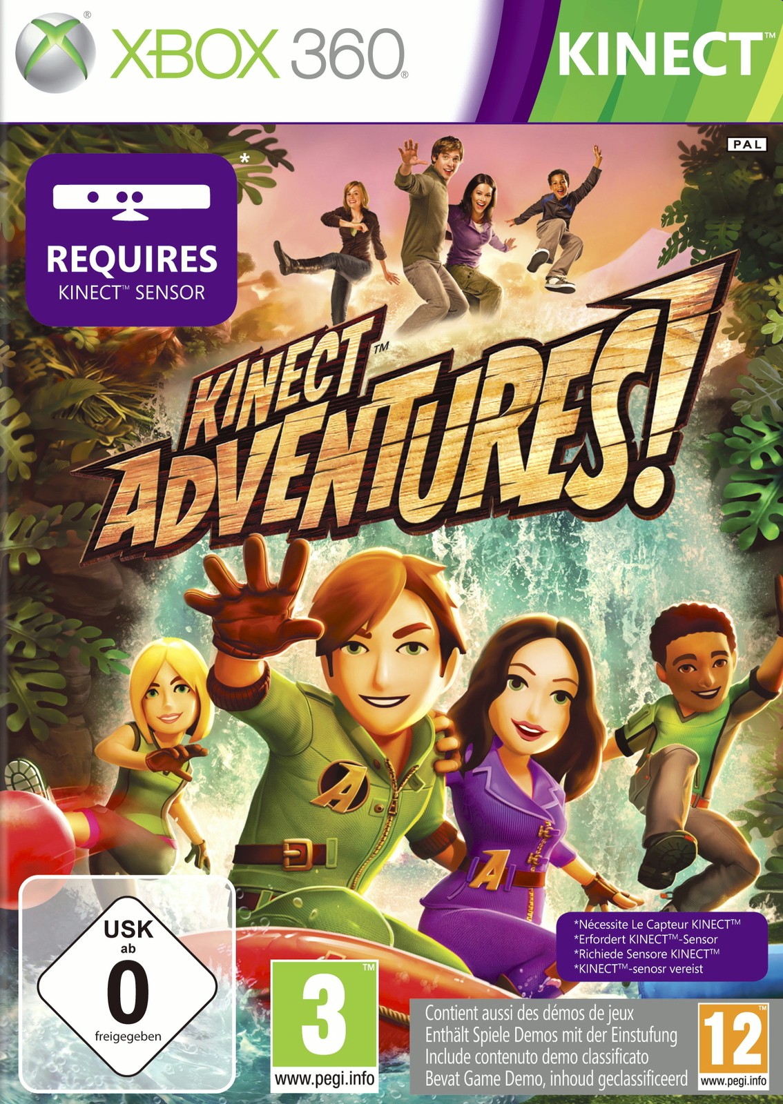 Kinect Adventures (Microsoft Xbox 360) Original packaging without instructions