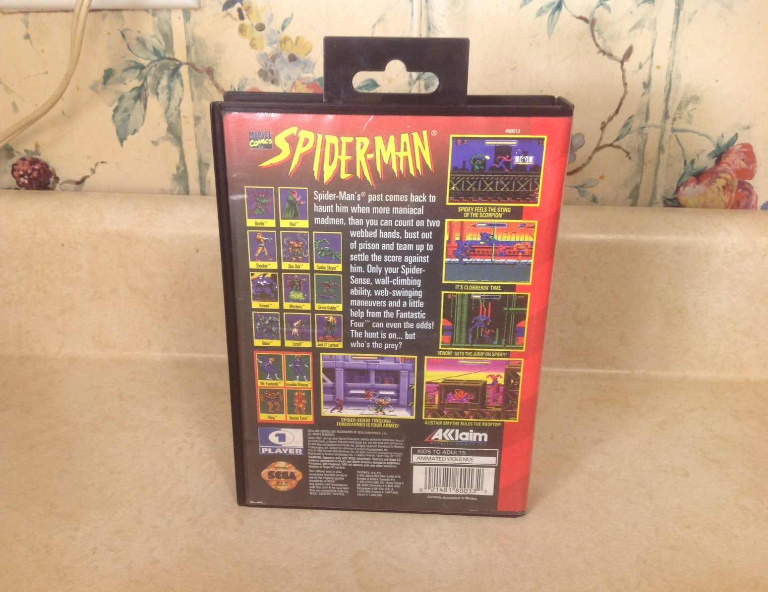 Spider-Man Sega Genesis 1994 CIB with Manual Untested EXC. / NM Cartridge