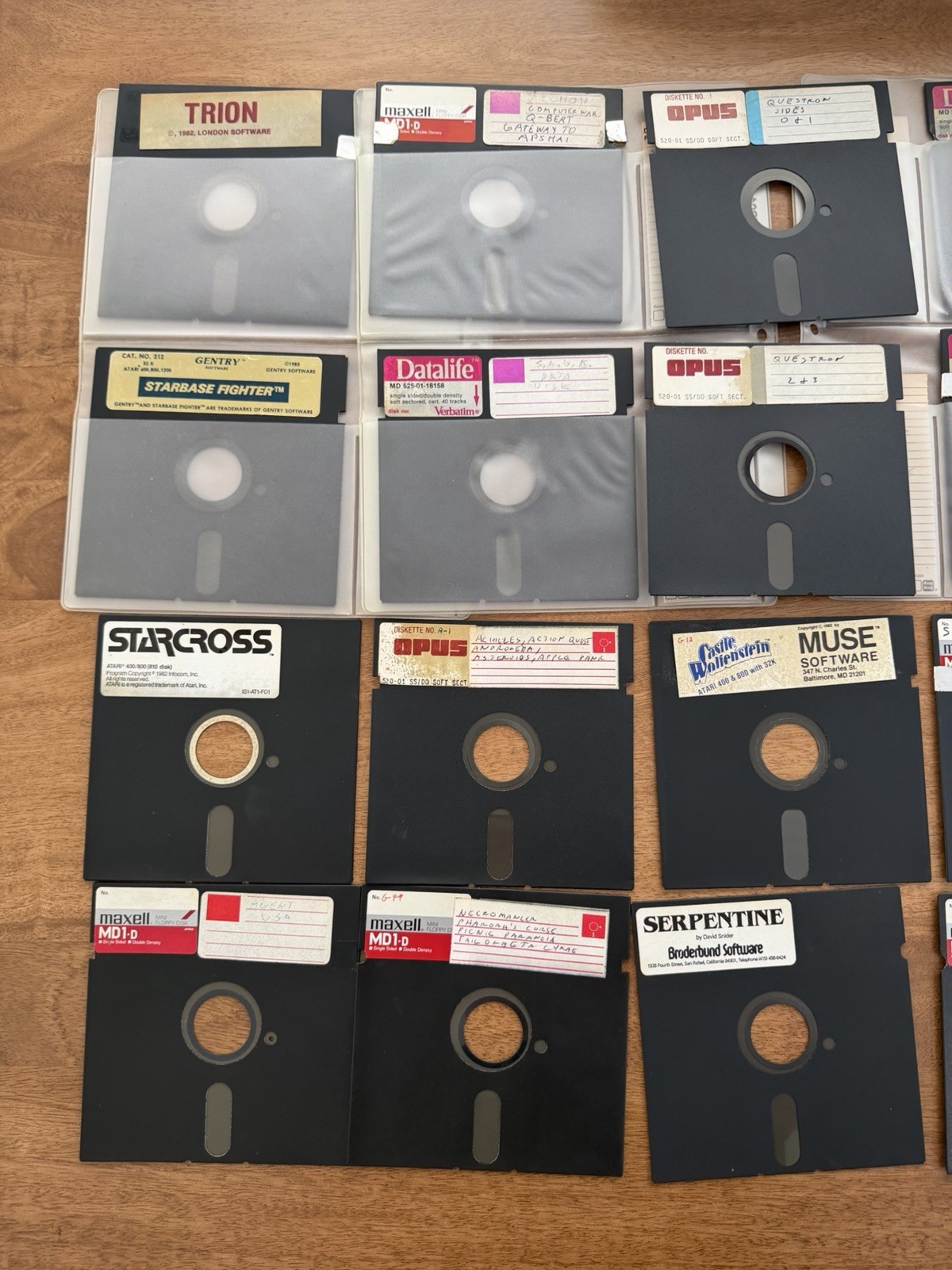 Vintage Atari 800 5.25″ Floppy Disk Lot of Over 100 Video Games, 109 Total Disks
