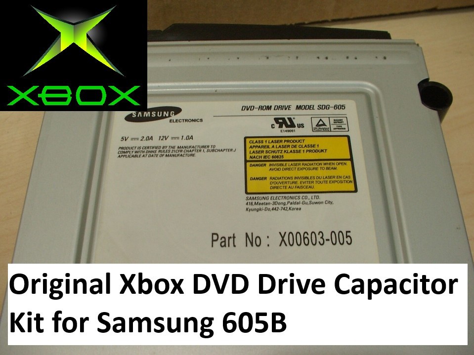 Original Xbox Samsung 605B DVD Drive Capacitor Replacement Kit