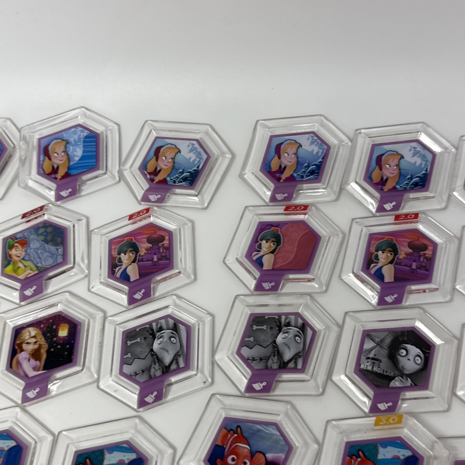 Lot Of 110 DISNEY INFINITY 2.0 3.0 Stitch Bolt Frankenweenie Brave Power Disc
