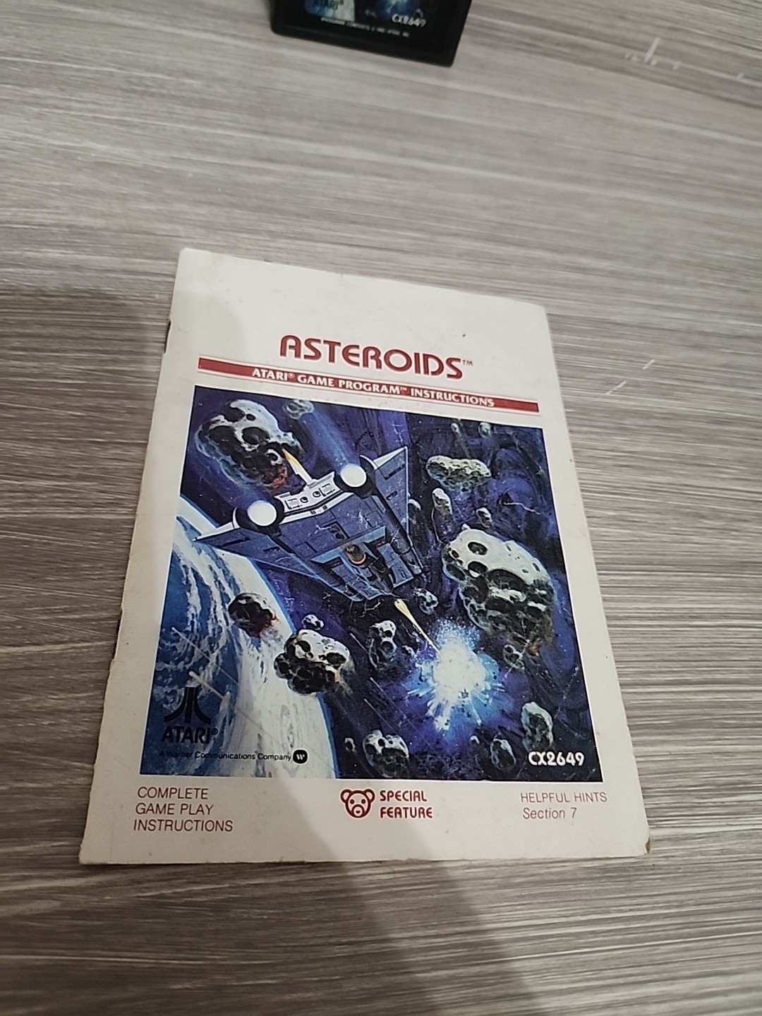 Asteroids (Atari 2600, 1981) W/Manual CX2649 Retro Video Game