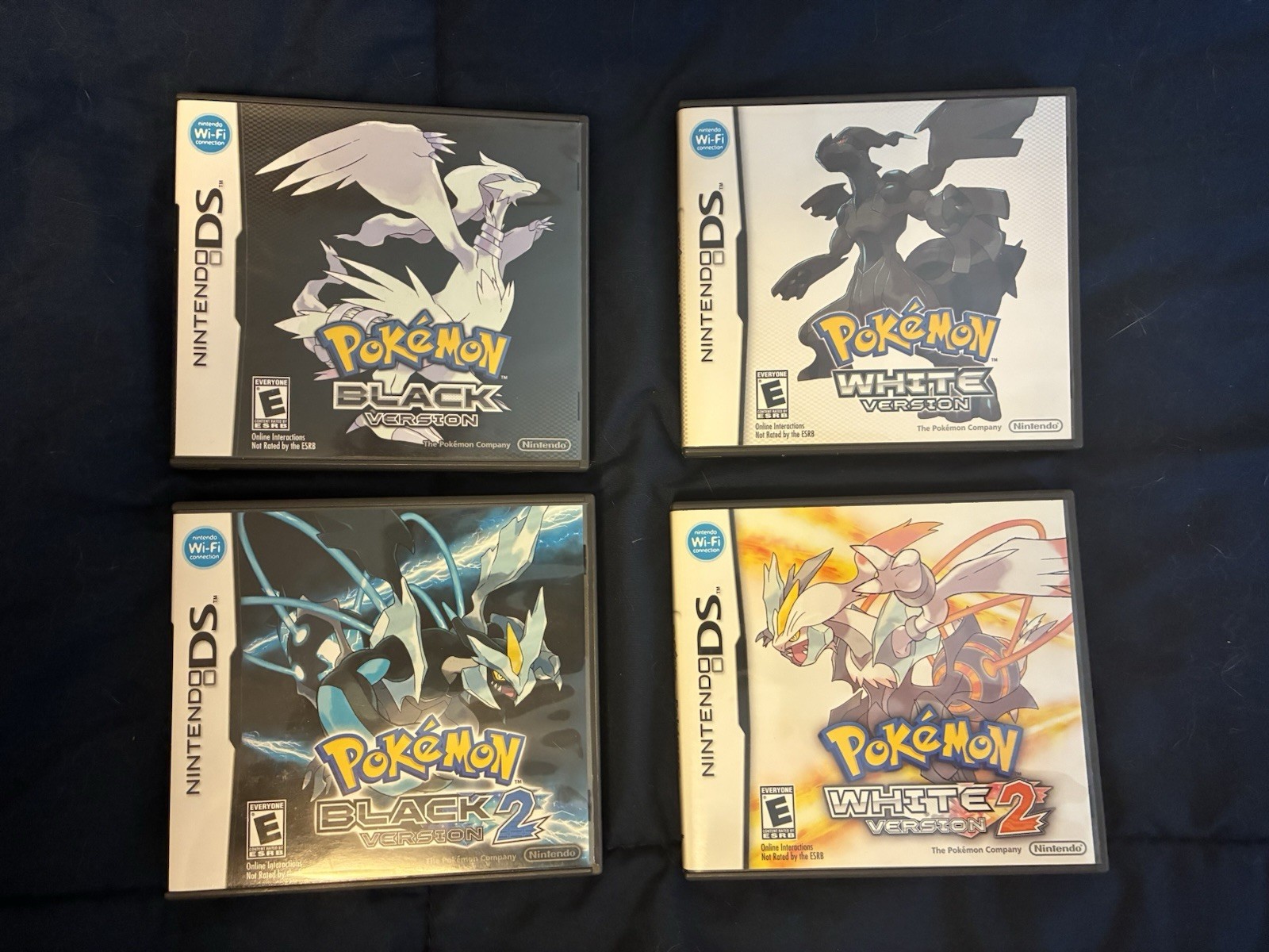 Pokemon Black 1+2 White Version 1+2 CIB Complete Nintendo DS LOT Authentic