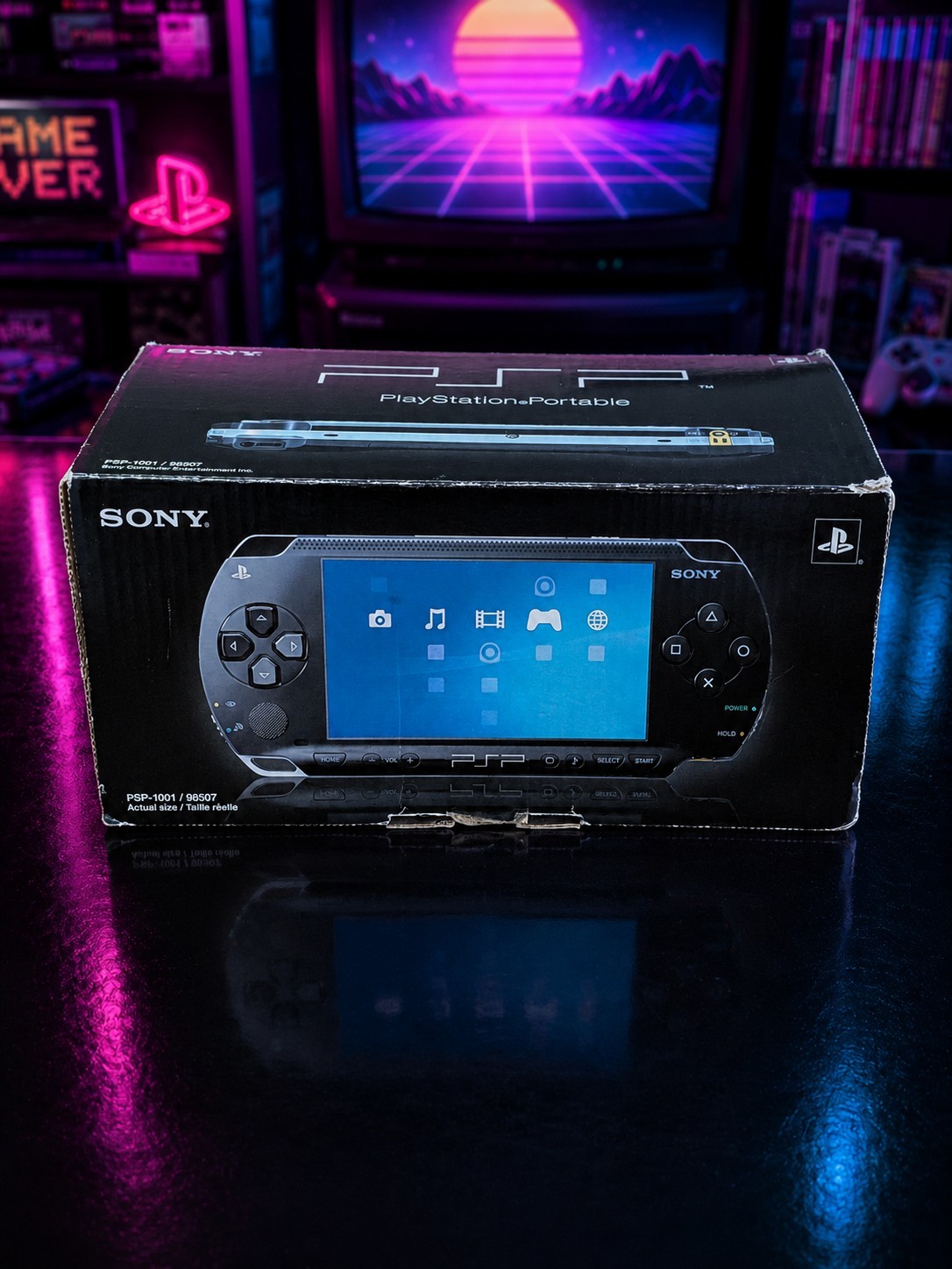 Sony PSP-1000 PlayStation Portable Black CIB 64GB Upgraded Firmware Tested