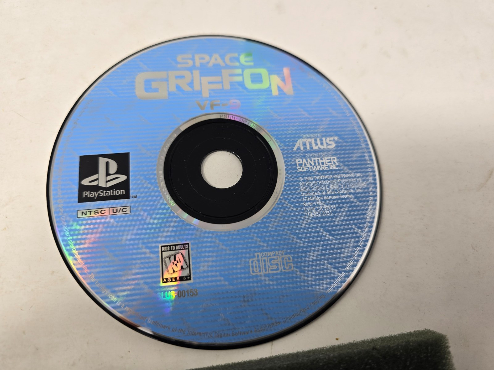Space Griffon VF-9 (Sony PlayStation 1, 1997) Large Box PS1 Complete Tested
