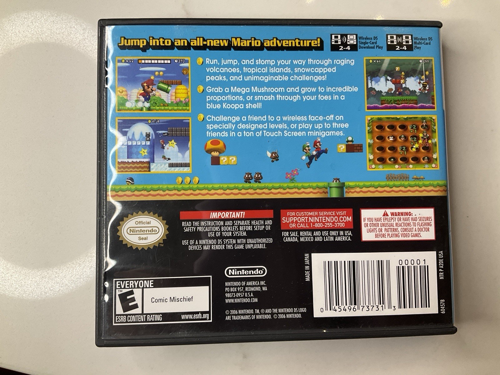 🎮New Super Mario Bros. (Nintendo DS) with Case Manual ✅ TESTED 🎮