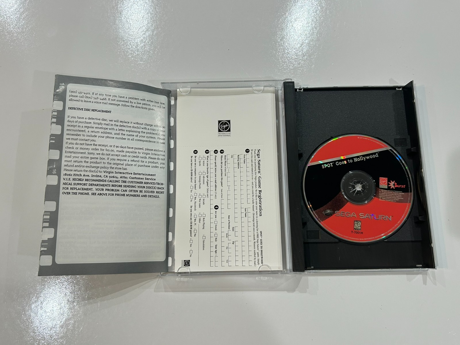 Spot Goes to Hollywood (Sega Saturn 1996) CIB Complete w Manual, Reg, Foam EX/NM