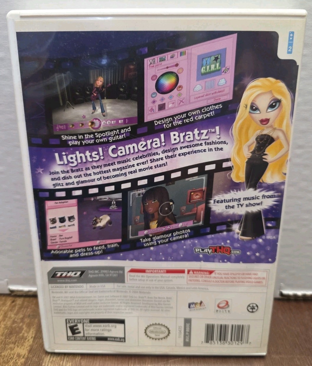Bratz The Movie Wii CIB Nintendo Complete Manual Bonus DVD Blitz Games Fashion