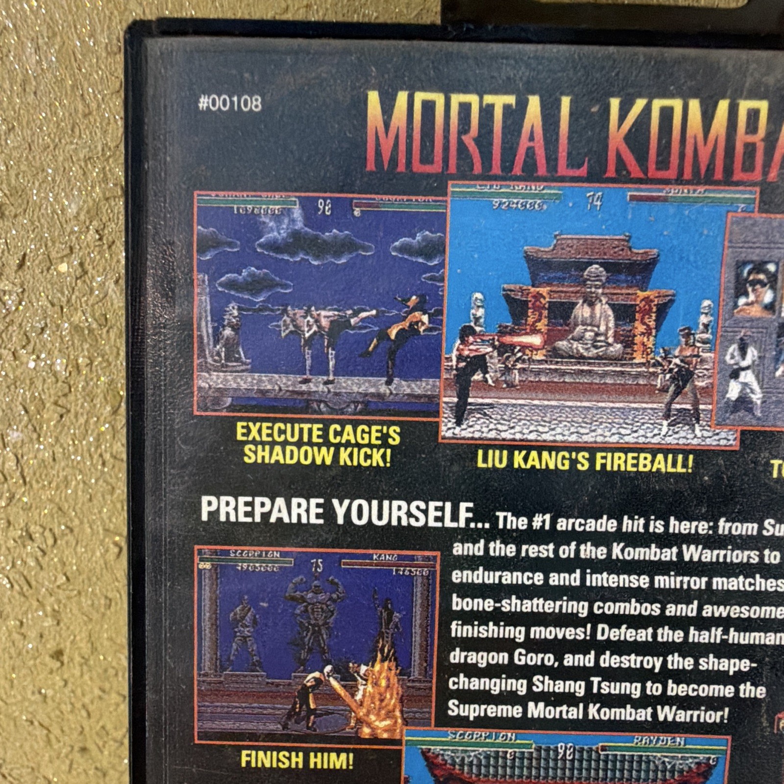 Mortal Kombat Sega Genesis 1992 NTSC-U/C Fighting MA-13 w/ Manual (Arena)