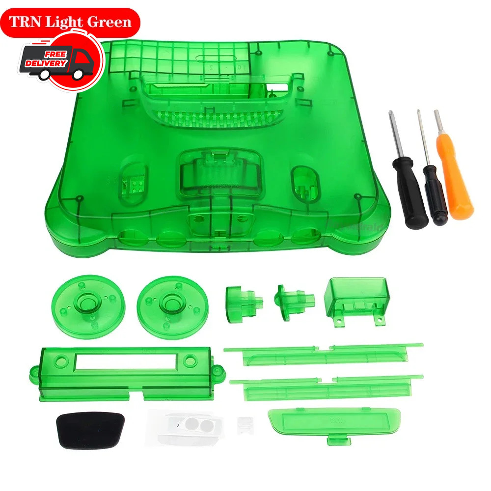 Bitfunx Replacement Shell Case for N64 Nintendo 64 Console Transparent Plastic