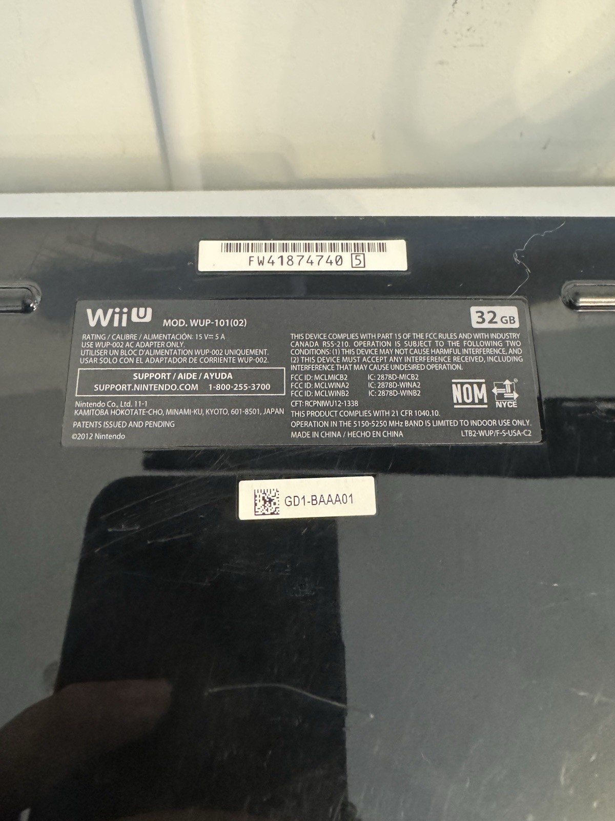 Nintendo Wii U Console 32GB Black – Tested & Working, Console Only