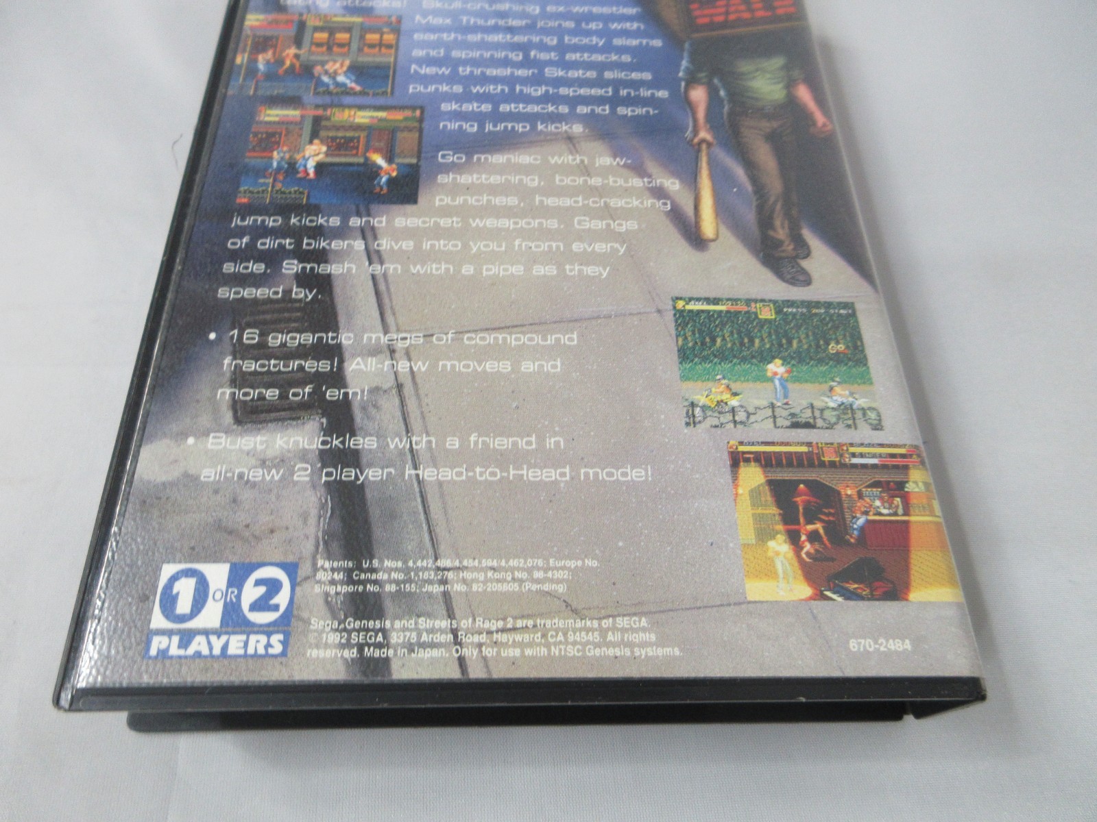 Streets of Rage 2 (Sega Genesis, 1992) (Not For Resale) TESTED! Complete :)