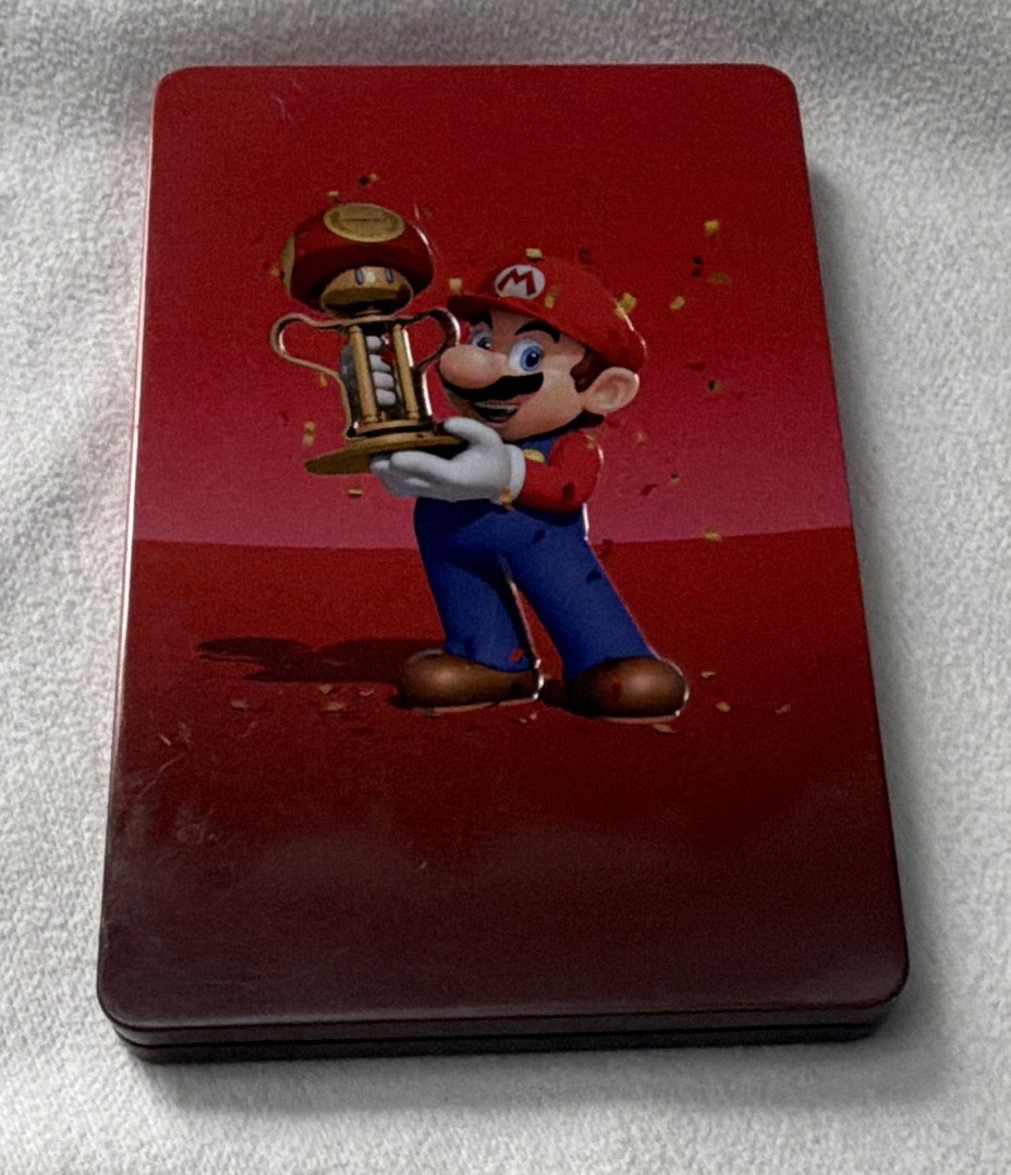 Red Hard Shell Plastic Travel Case for Nintendo Switch, Mario Kart Trophy Theme