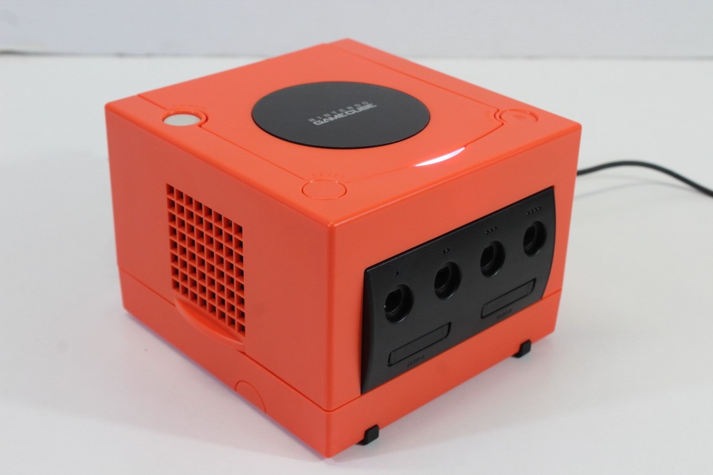 Nintendo Gamecube Console Warm Red x Black AC S-Video to HDMI NTSC-U/C White LED