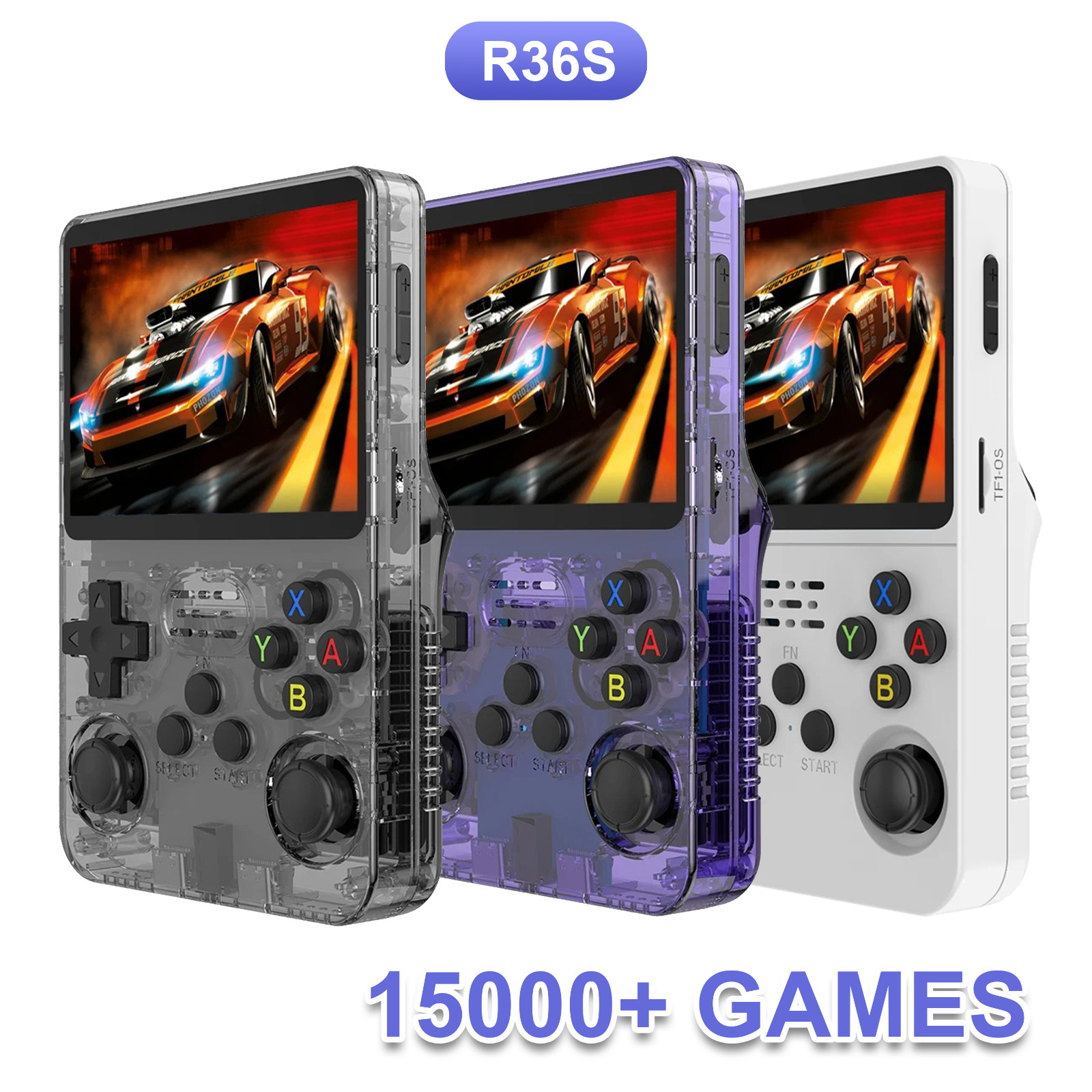 R36S 15,000 GAMES retro portable video game console – 3.5-inch screen