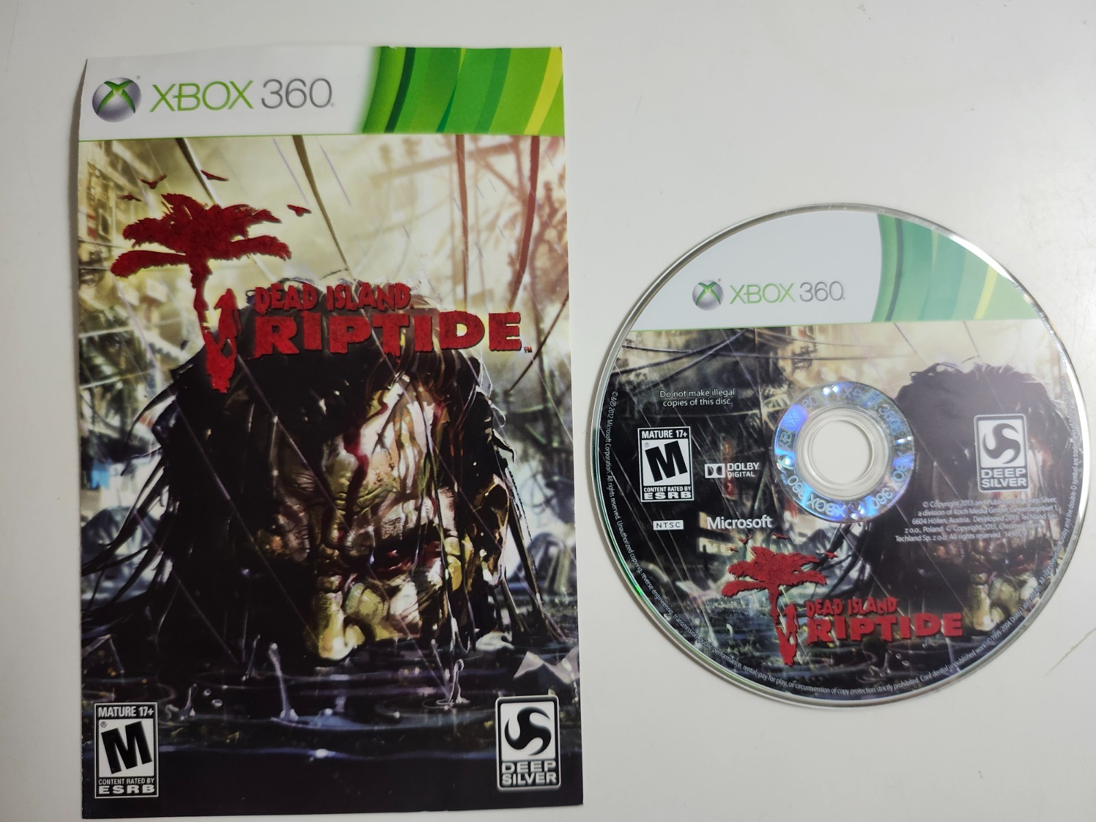 Dead Island: Riptide (Xbox 360, 2013) Tested Works, NO BOX