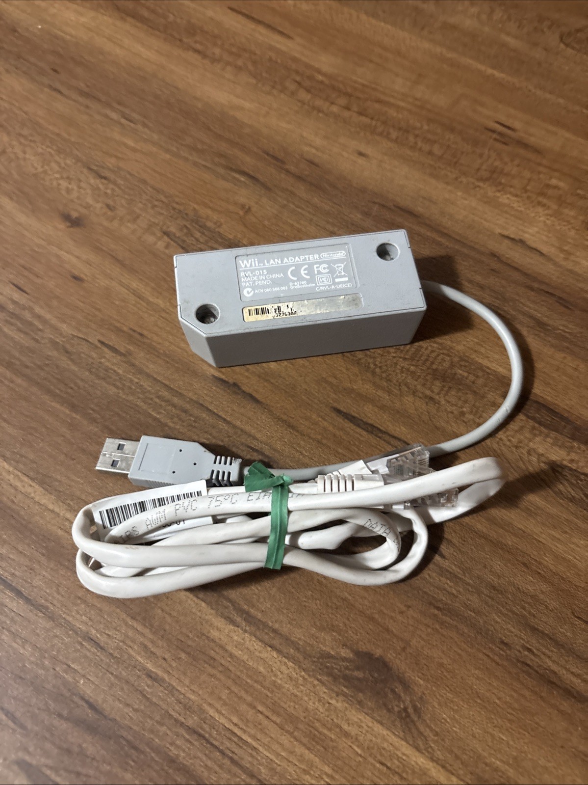 Genuine Official Nintendo Wii LAN ADAPTER Ethernet Cable BUNDL Remot OEM RVL-015