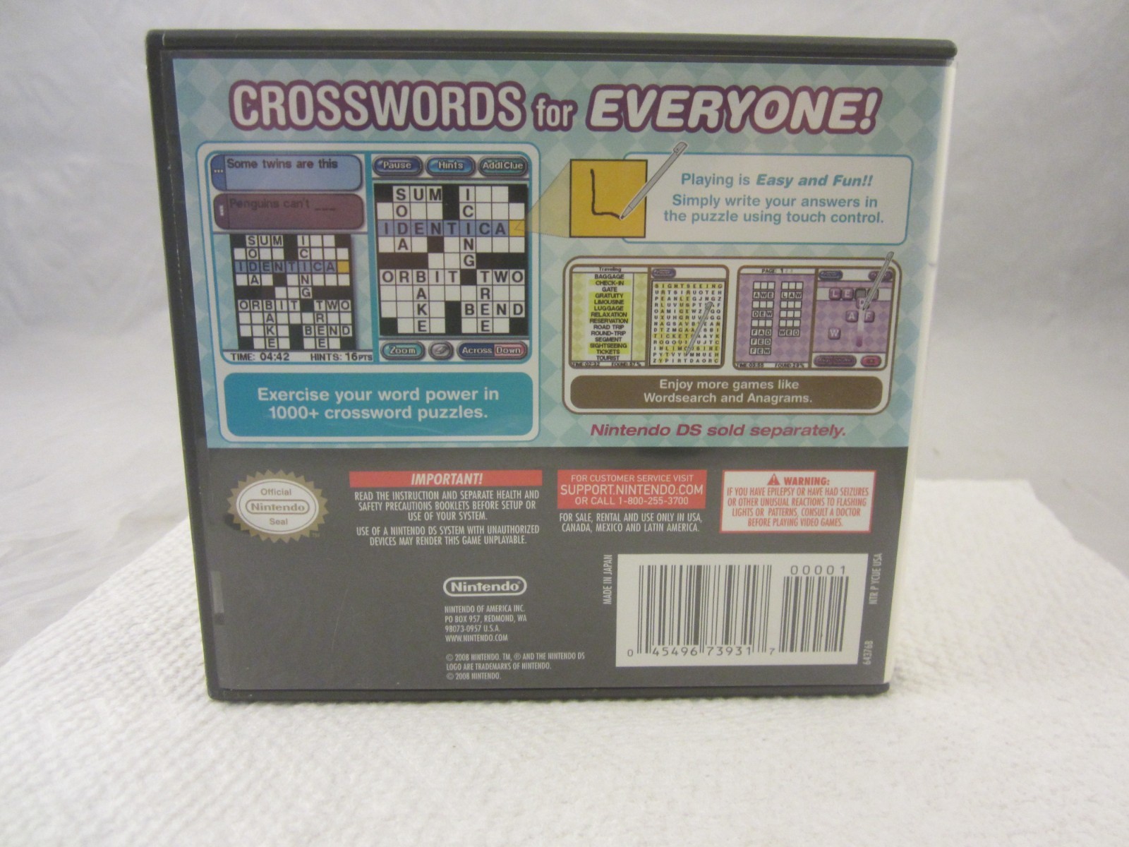 Crosswords Ds – Nintendo DS – CIB – Tested