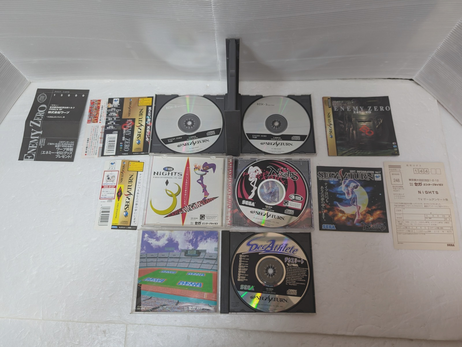 Sega Saturn White Console 3D Multi controller Nights Enemy Zero Japan