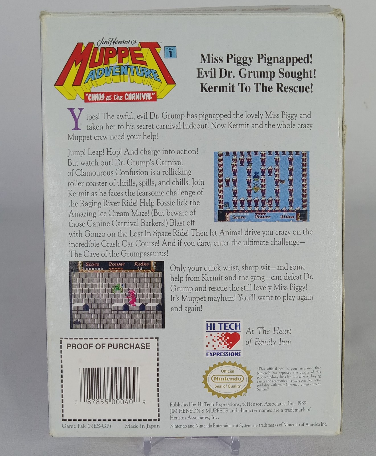 Muppet Adventure CIB Nintendo NES Complete Tested Working Video Game