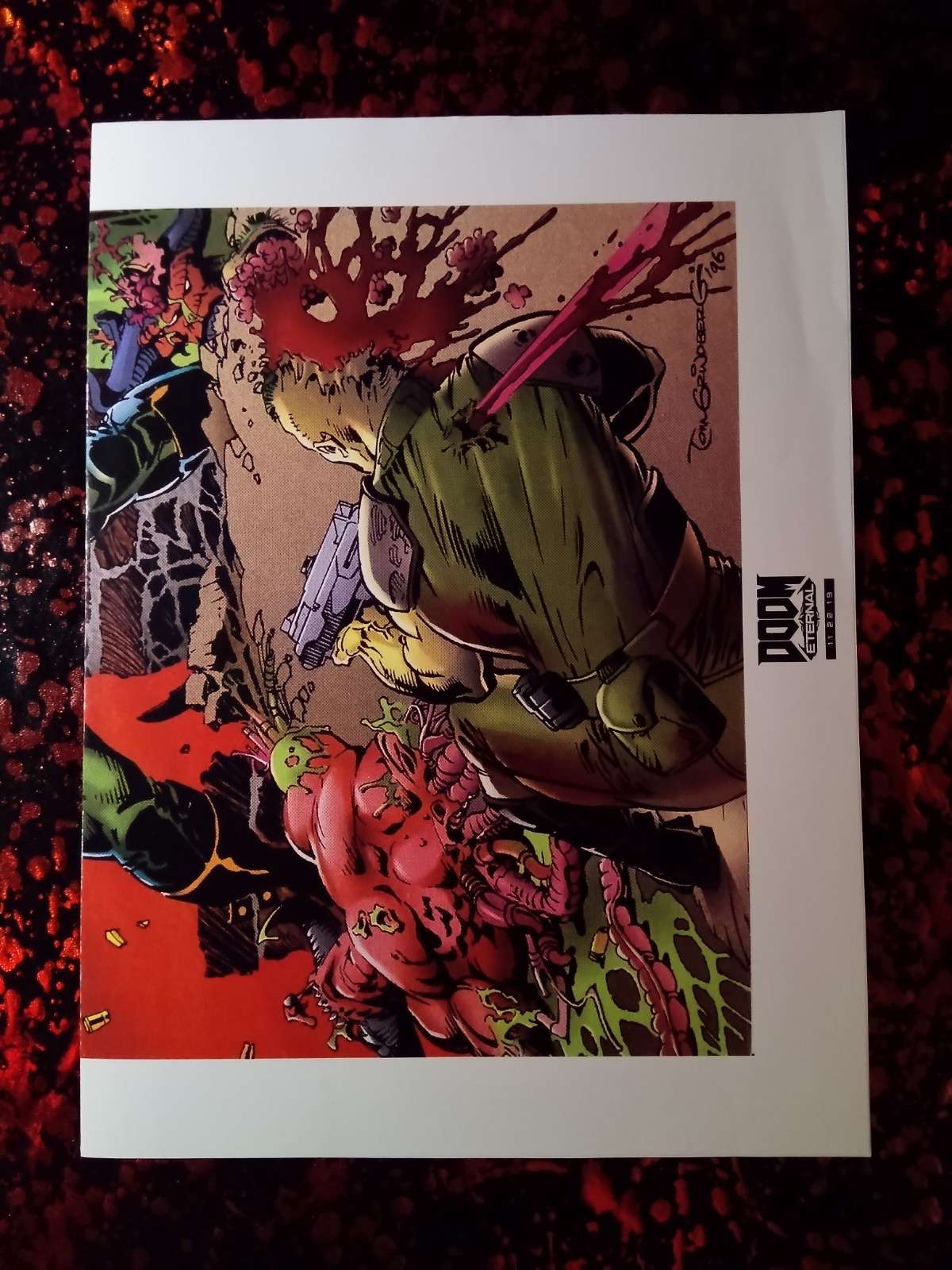 Doom Eternal Gamestop Promo Poster Knee Deep in the Dead iD Software 11 x 16