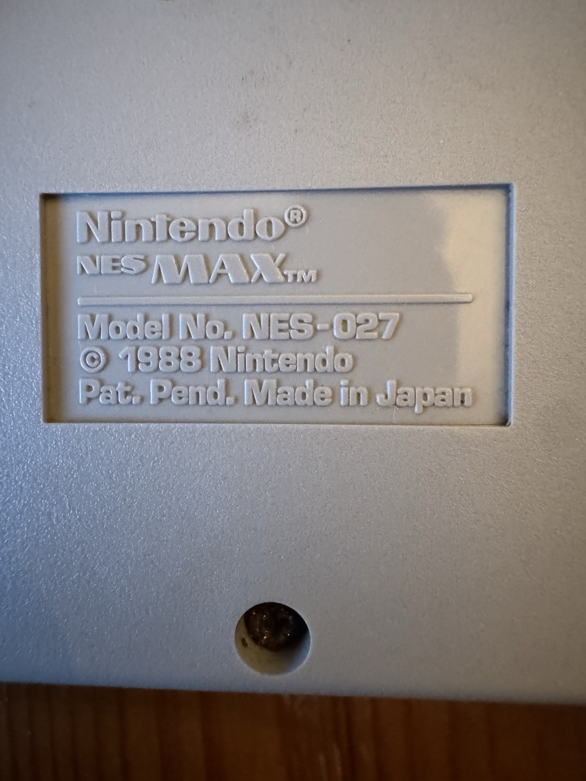 Nintendo NES Max Turbo Controller OEM Model NES-027 With Manual