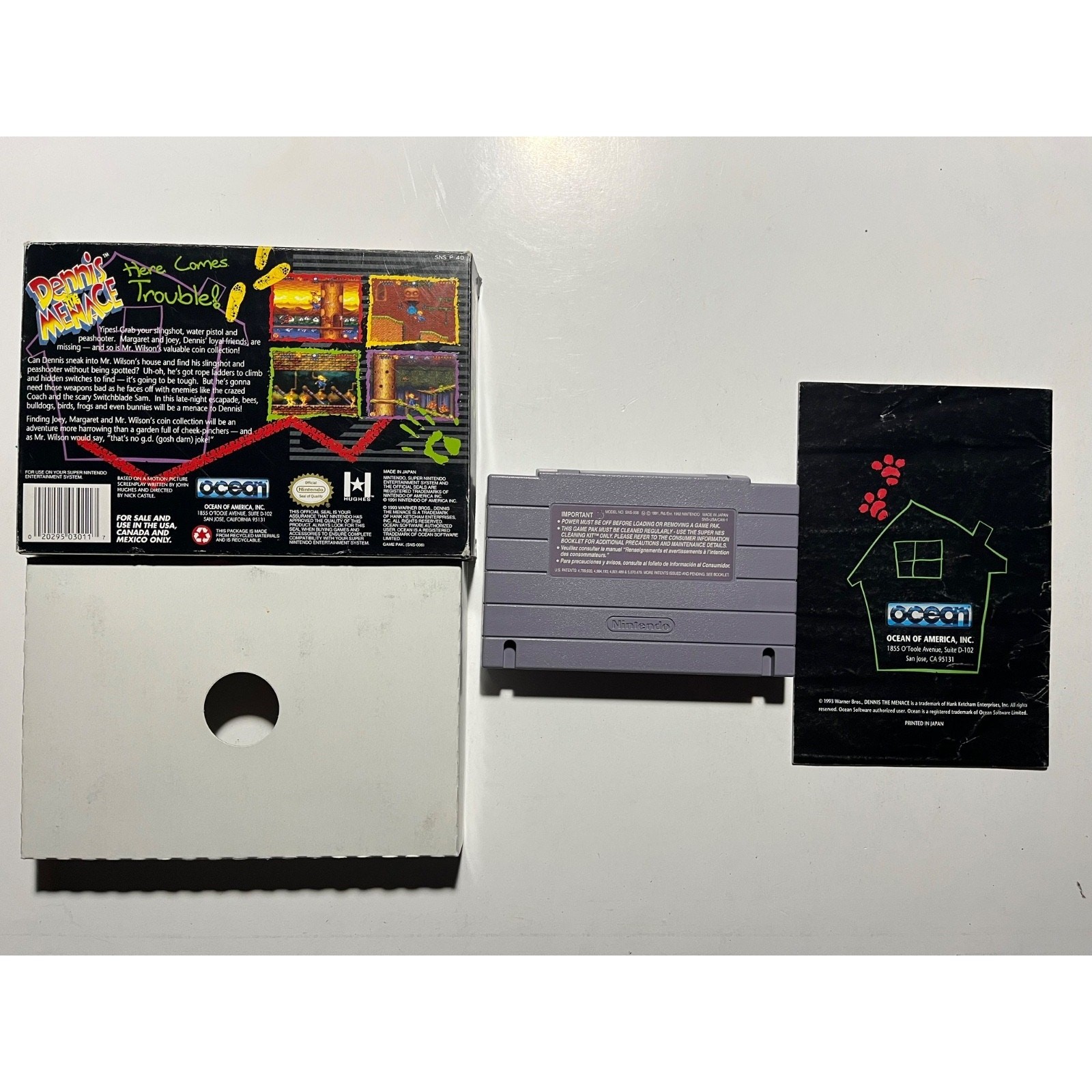 Dennis The Menace (Super Nintendo SNES) Complete CIB Works Authentic