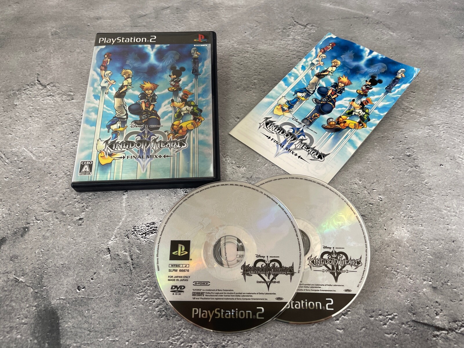 Lot 4 Sony PS2 Playstation2 KINGDOM HEARTS 1 & 2 Final MIX + Disney Japan JP Set