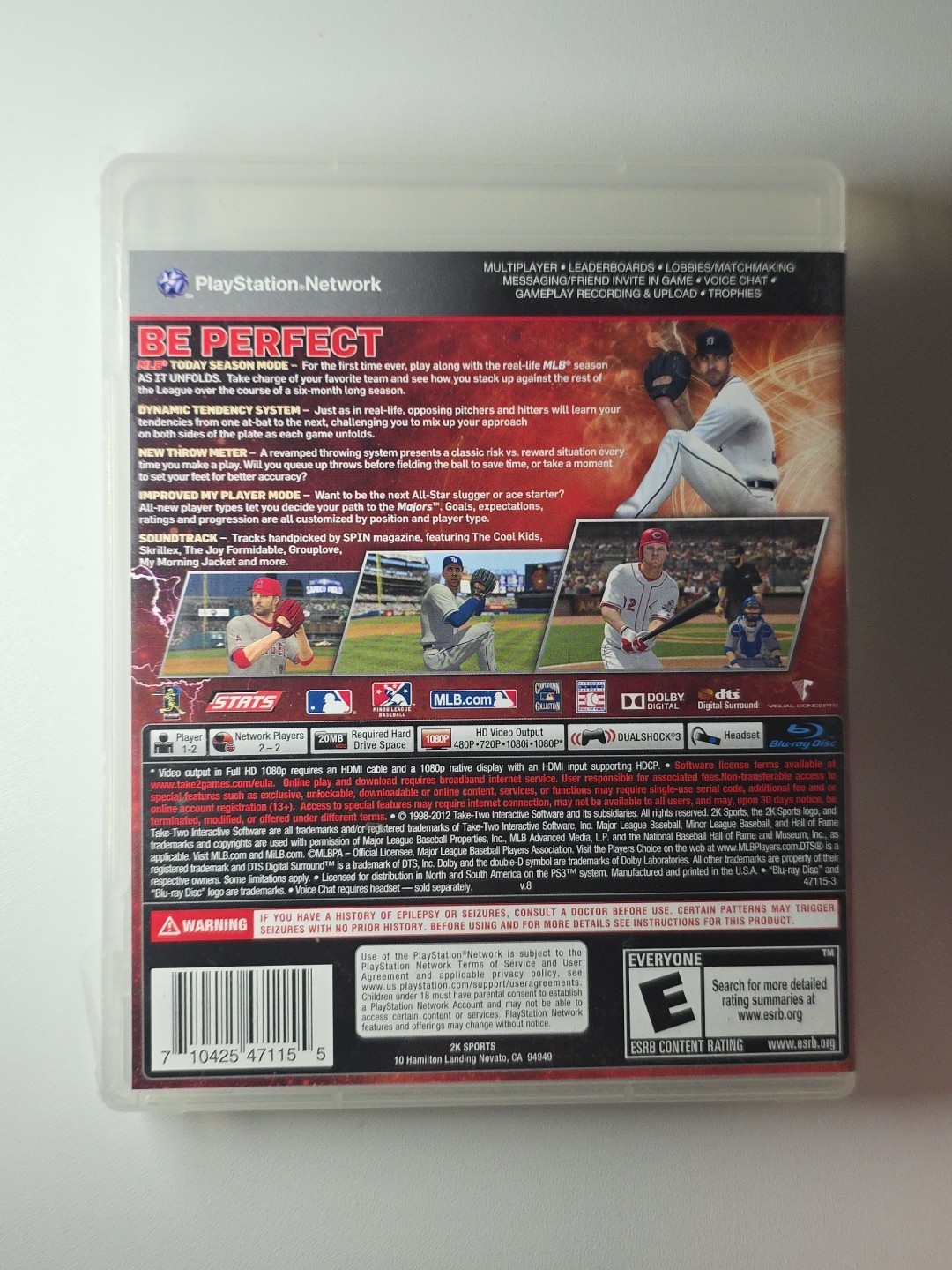 MLB Major League Baseball 2K12 – PlayStation 3 PS3 CIB Complete Manual – Tested