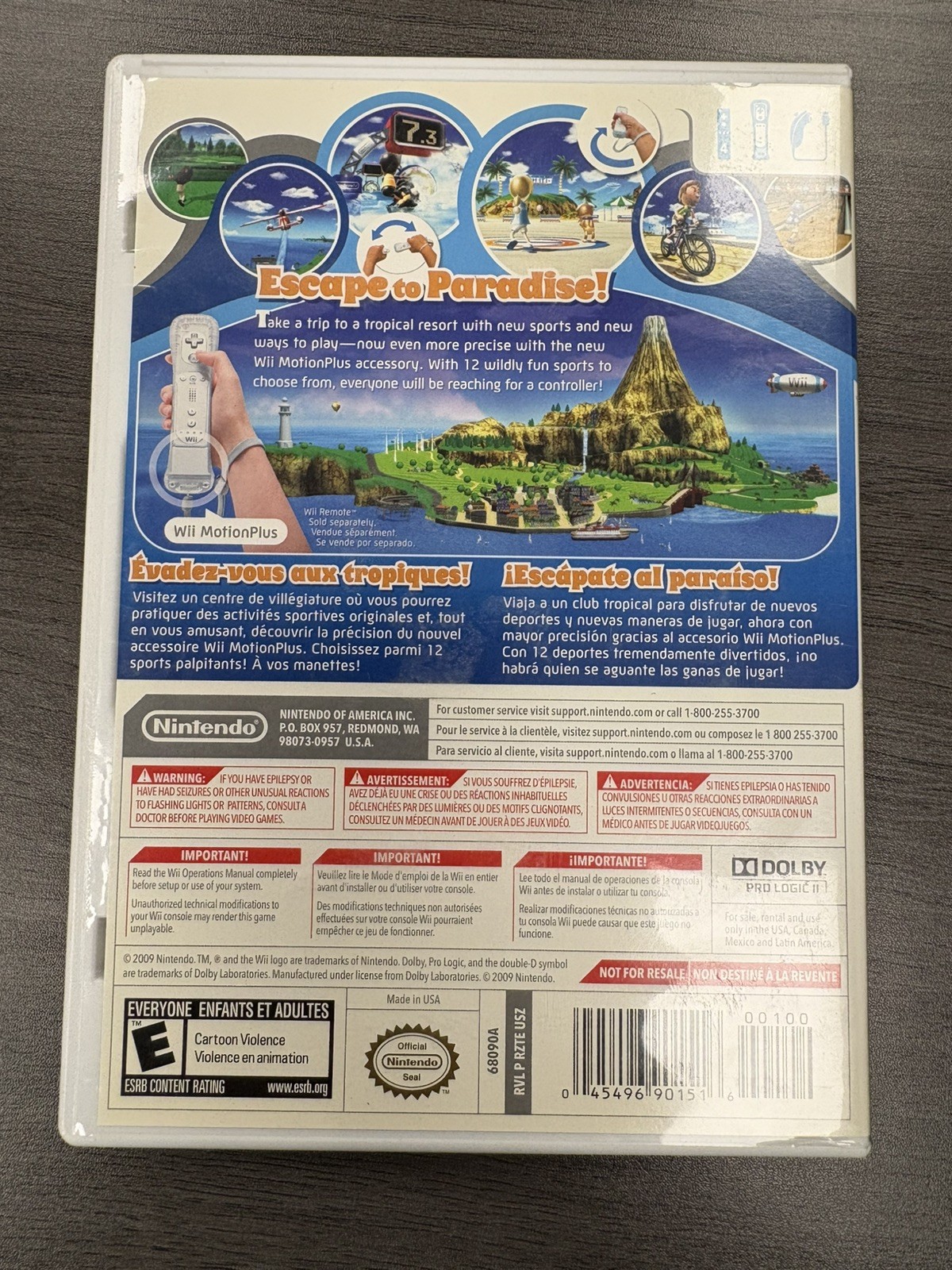 Wii Sports Resort Wii- Excellent Cond.