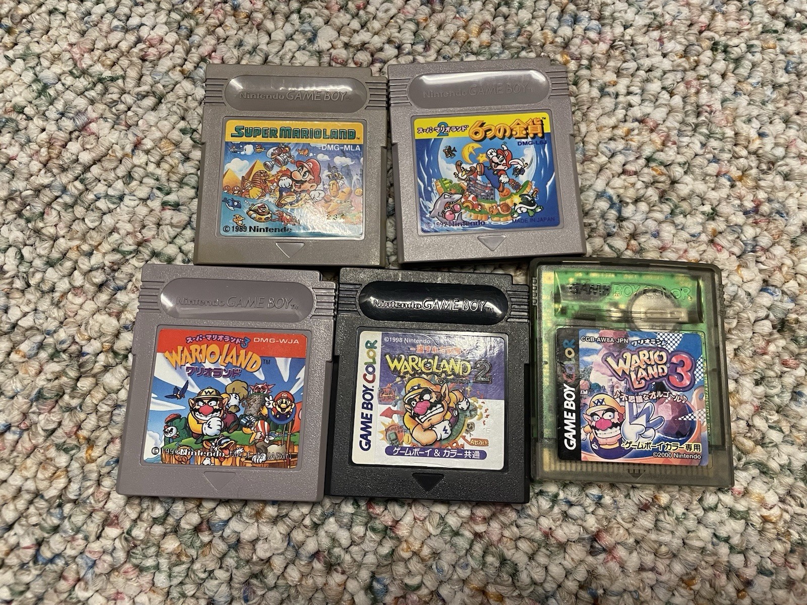 Mario Land 1 2 Wario Land 1 2 3 Japanese Game Boy GB Lot