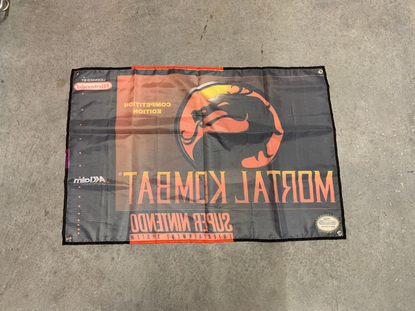 Mortal Kombat Custom Wall Flag Tapestry 2 x 3 Ft SNES