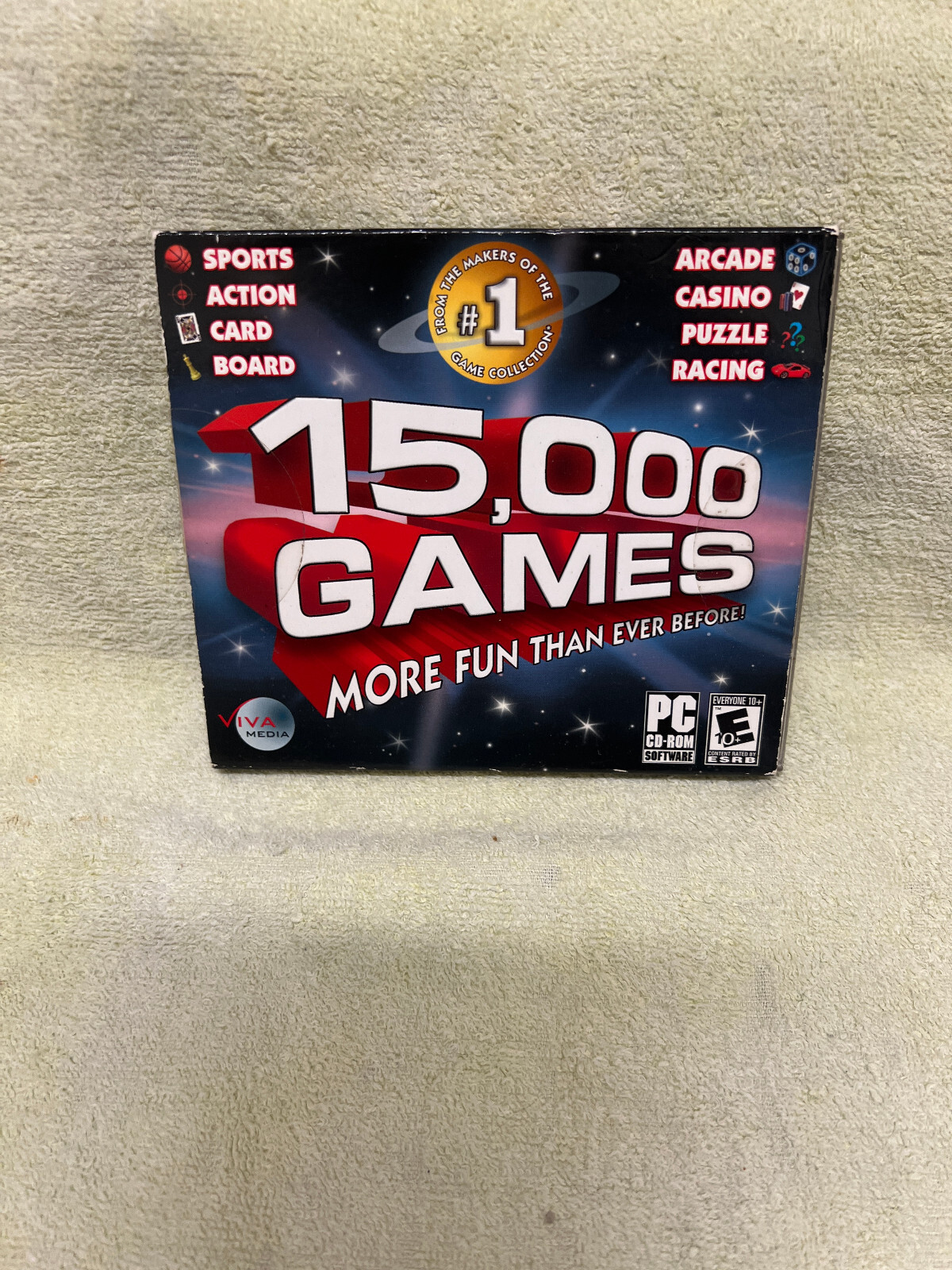 Viva Media PC Video Game 15,000 Games – Arcade Casino Racing Action Sports Card