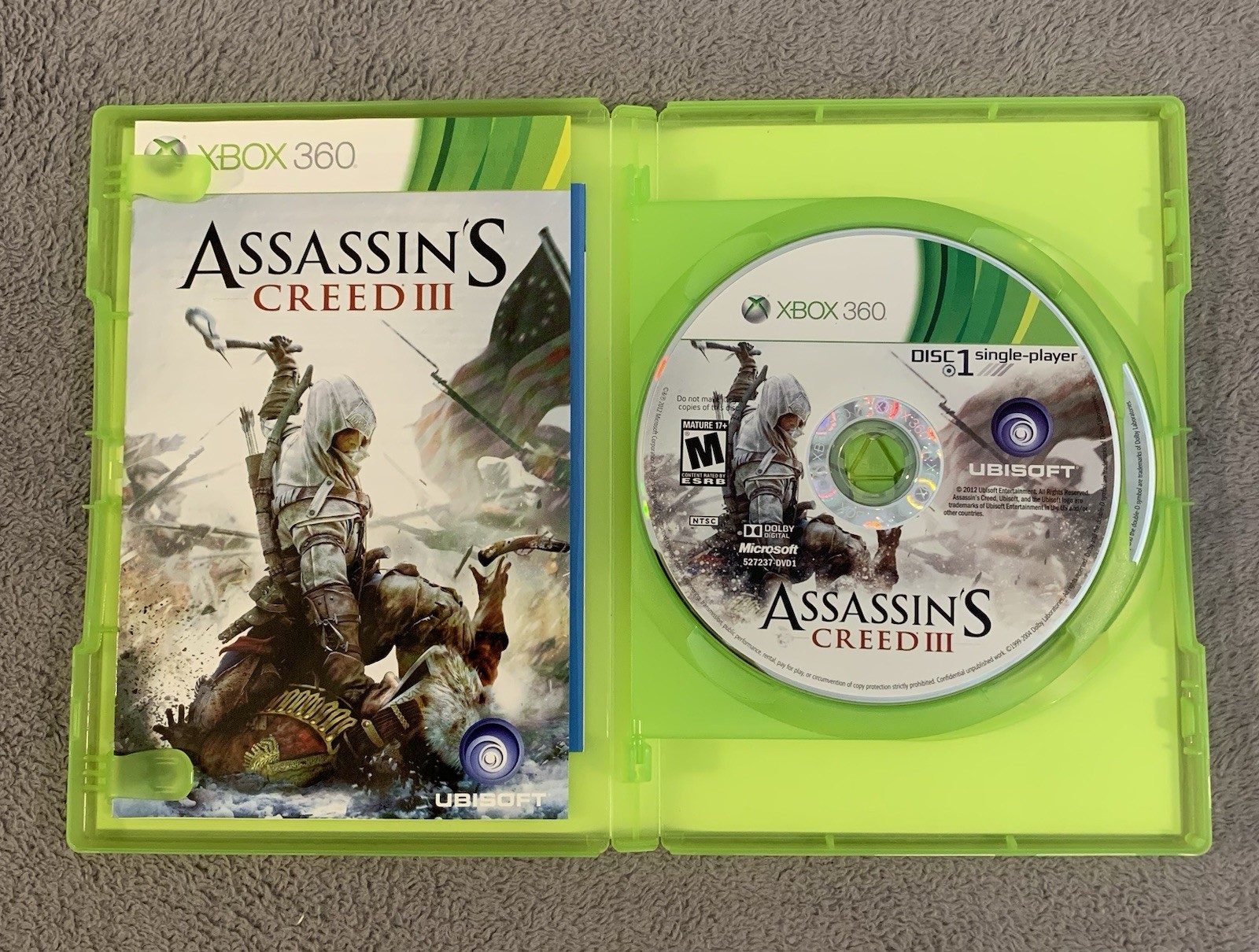 Assassin’s Creed III 3 Xbox 360 Video Game Complete In Box Ubisoft