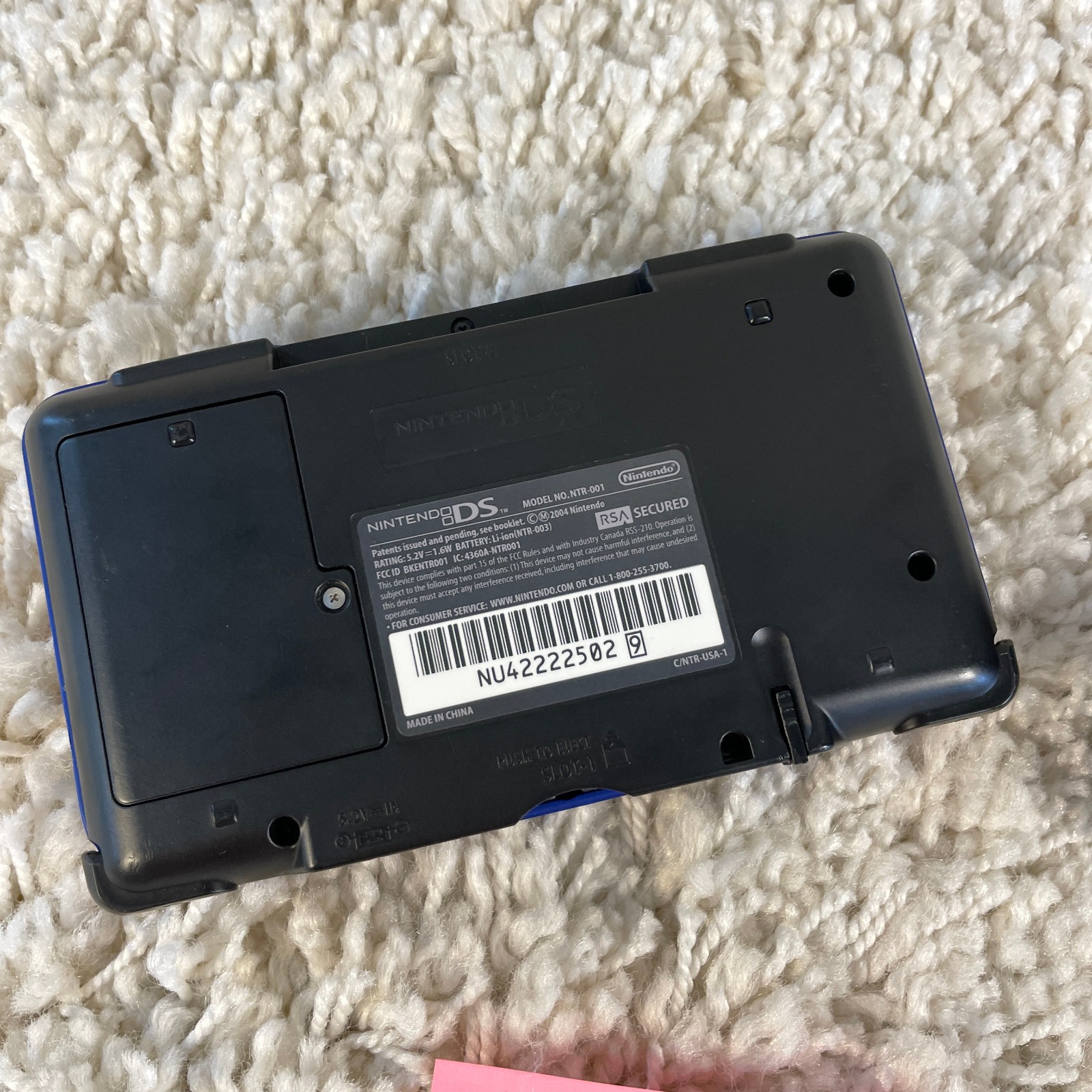 Nintendo DS Original NTR-001 Cobalt Blue Handheld Console System READ